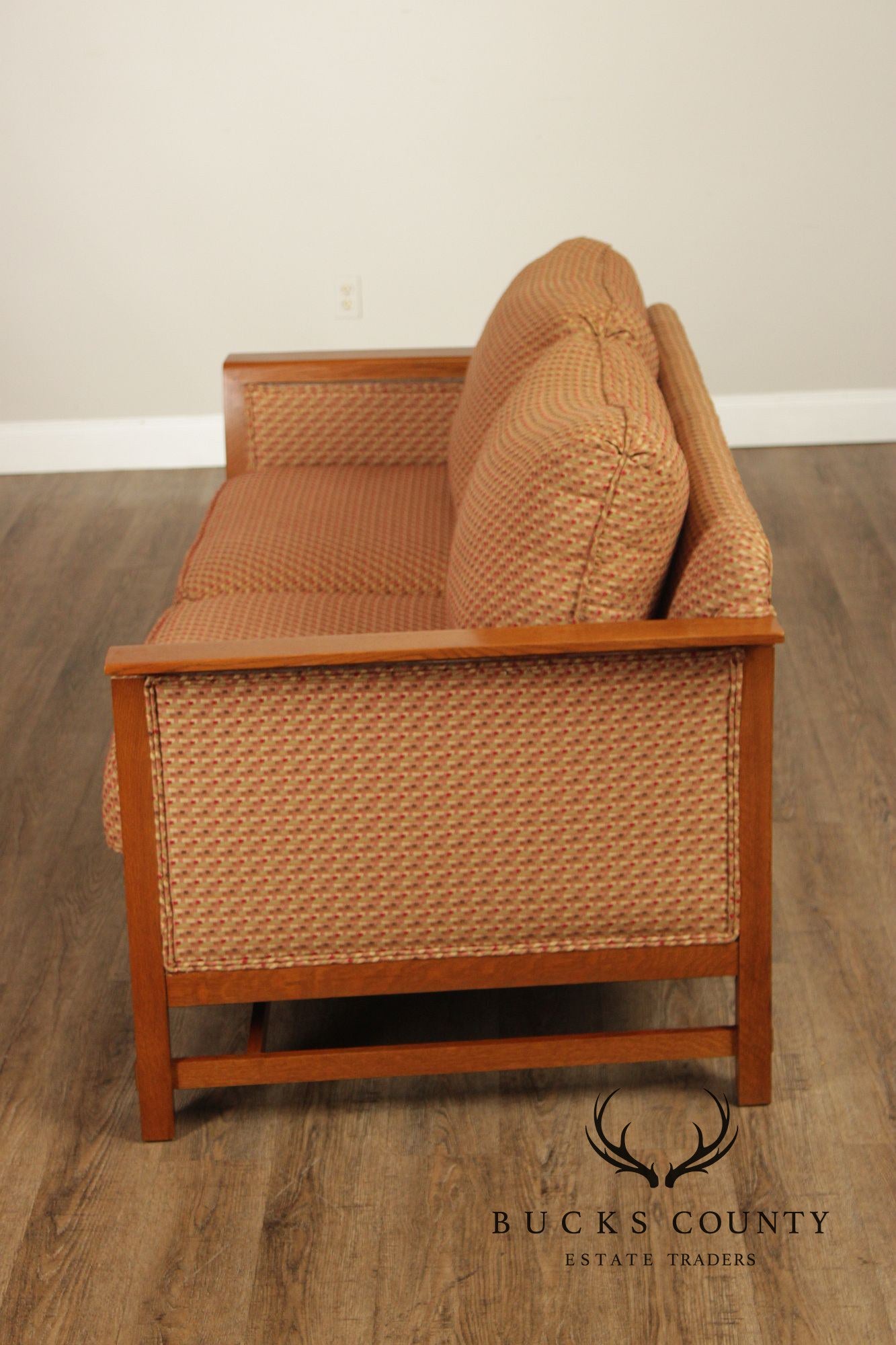 Stickley Mission Collection Oak Sofa With Loose Cushions