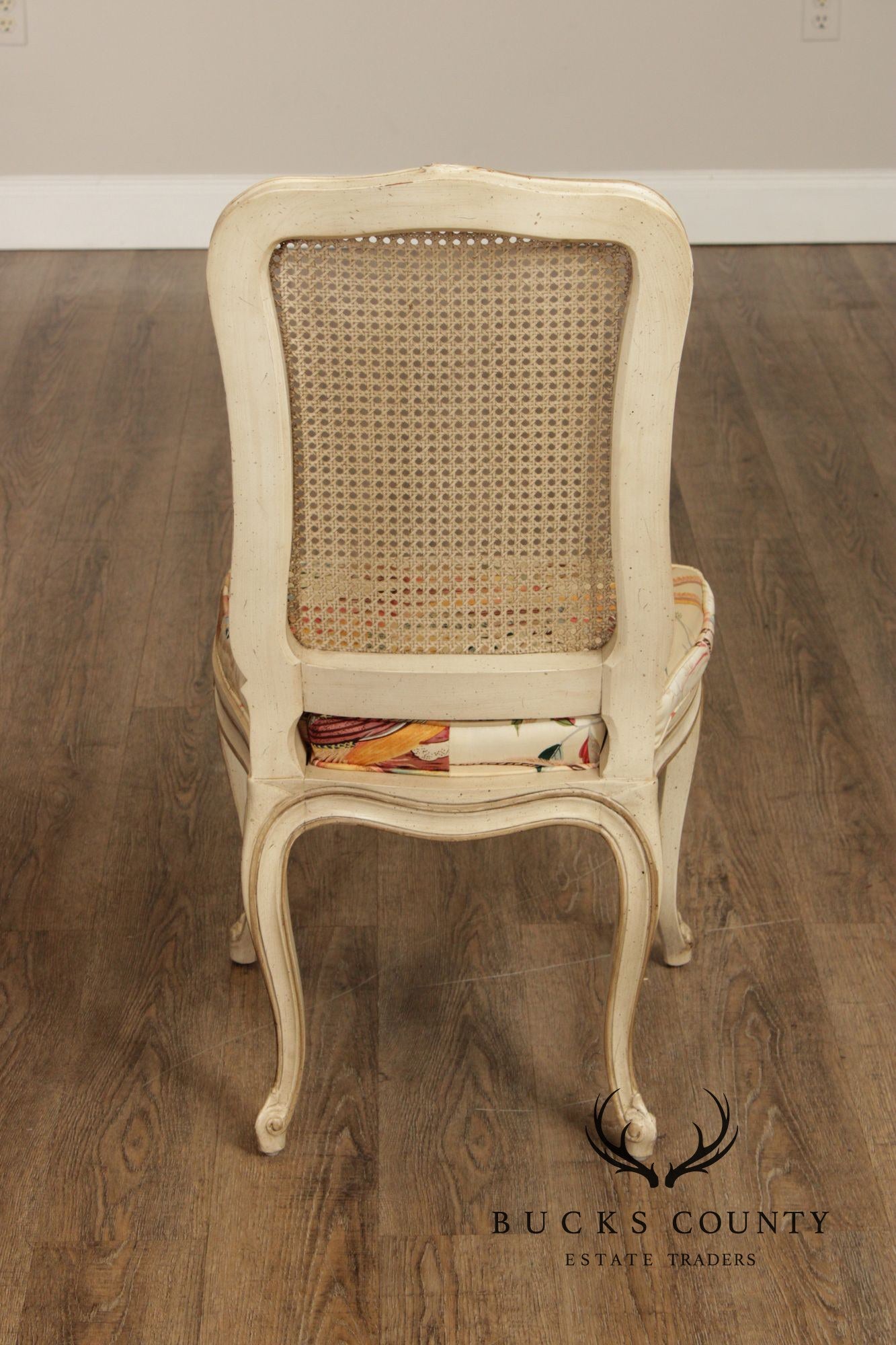 Henredon French Louis XV Style Vintage Set of Six Cane Back Dining Chairs