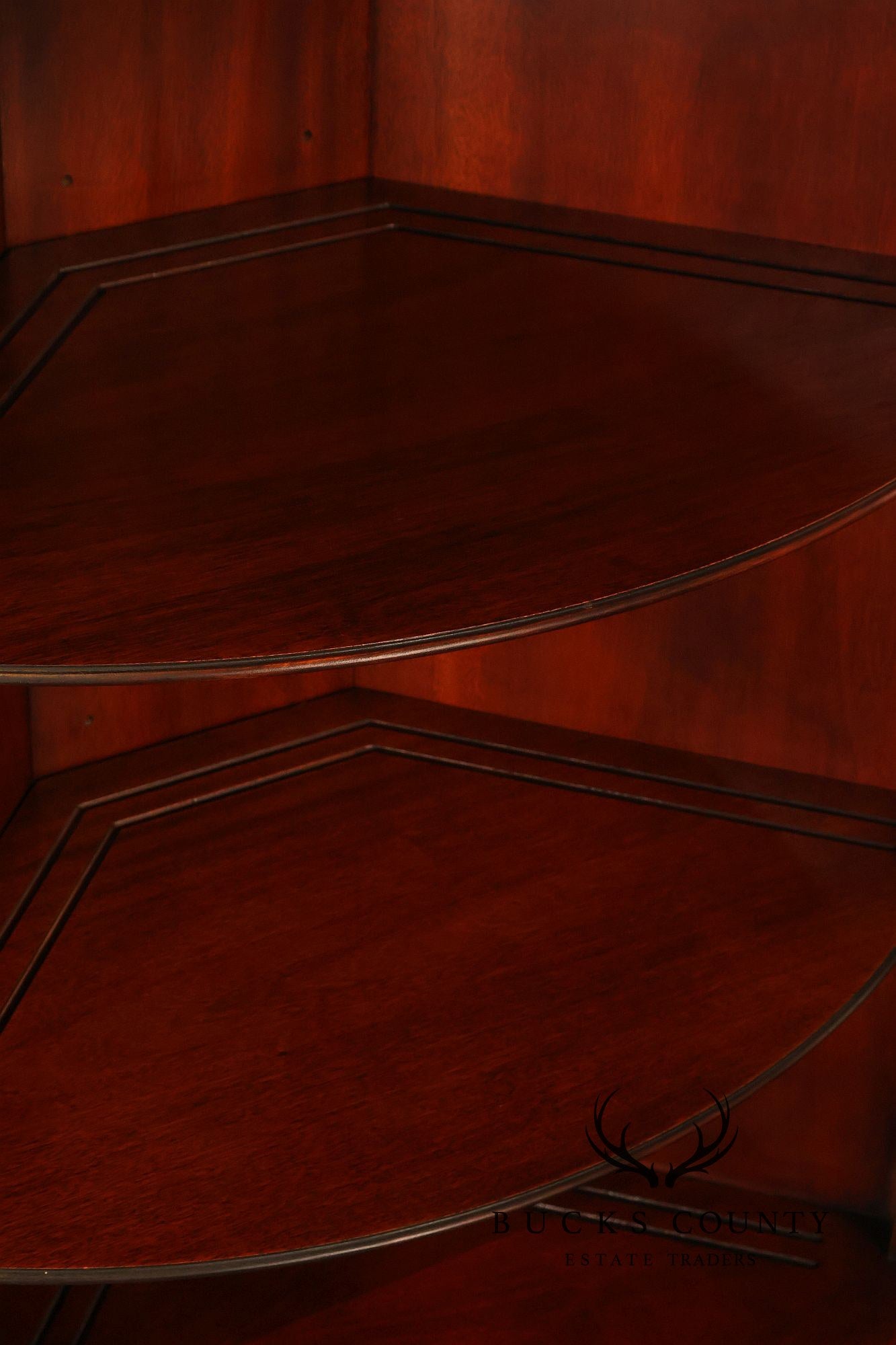 Drexel Travis Court Mahogany Bow Front Corner Cabinet