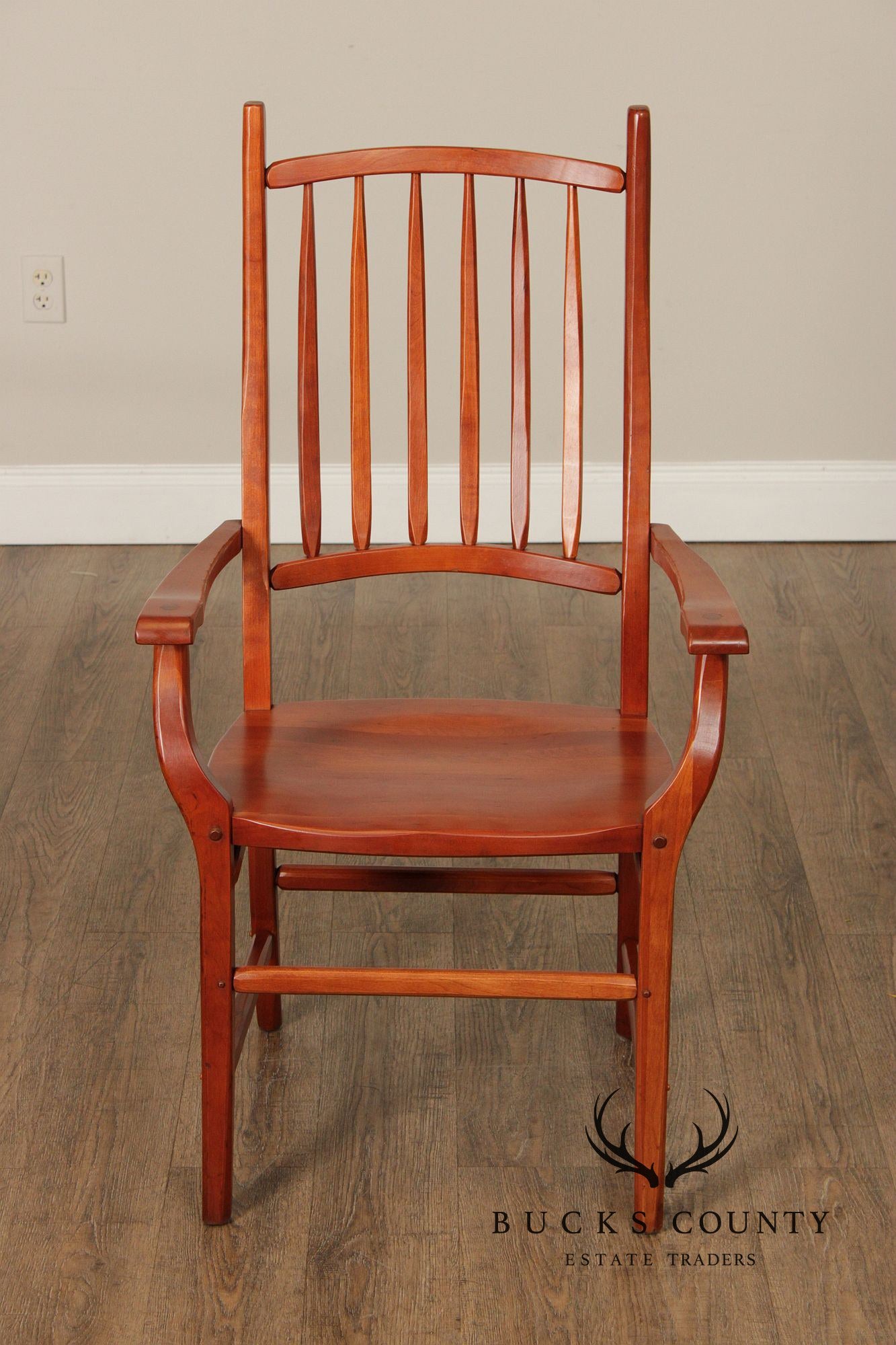 Hunt Country Furniture Set of Eight Solid Cherry 'Squire' Dining Chairs