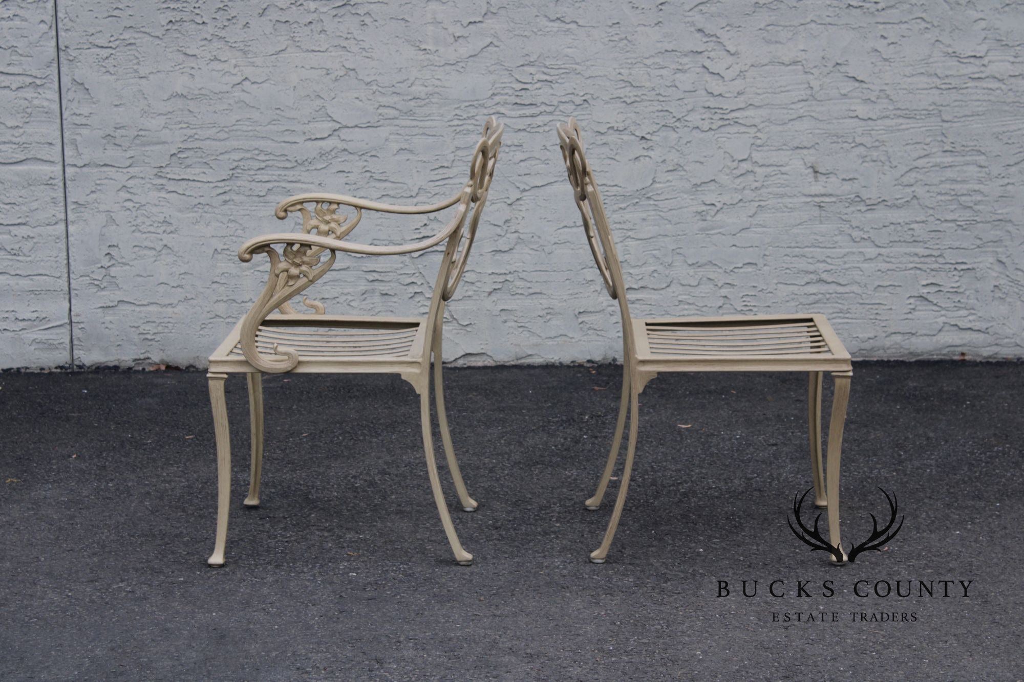 Brown Jordan 'Day Lily' Cast Aluminum Set of Four Patio Chairs