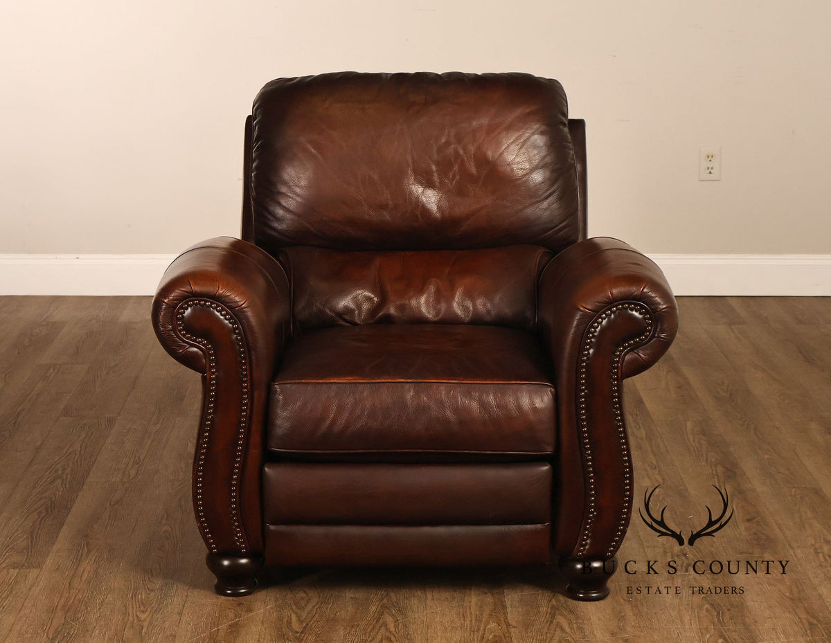 Traditional Brown Reclining Club Chair