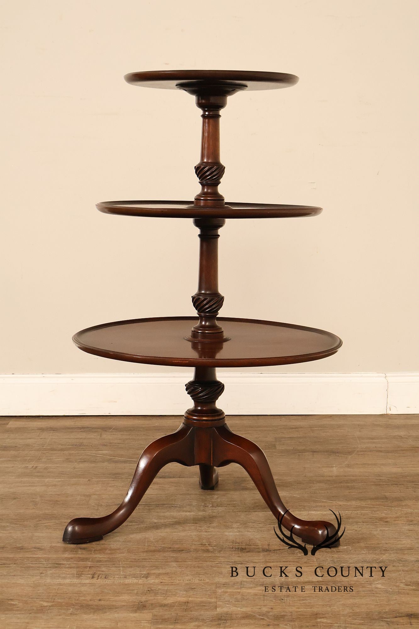 Kittinger Colonial Williamsburg CW 25 George III Style Mahogany Dumbwaiter Table