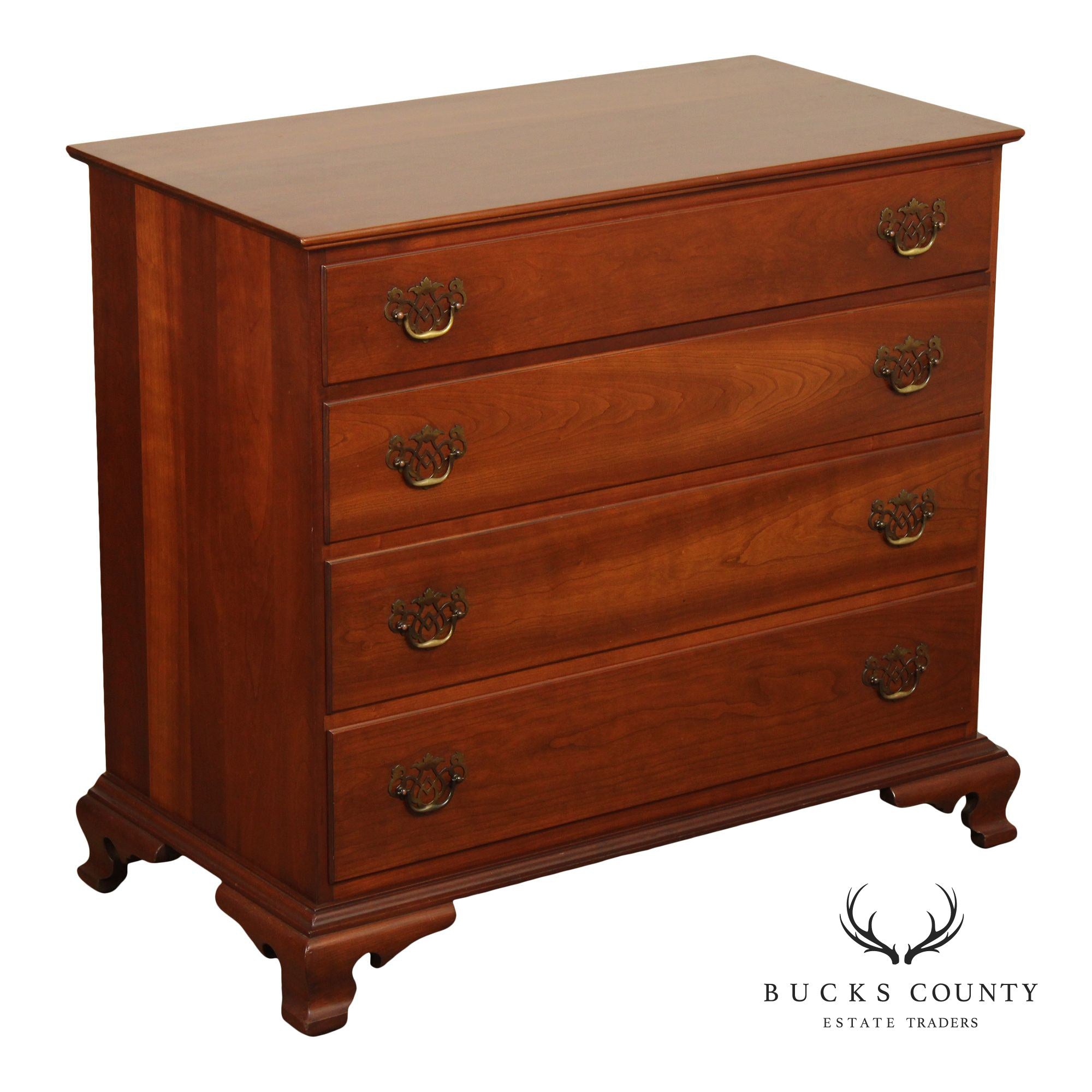 Stickley Chippendale Style Vintage Cherry Chest of Drawers