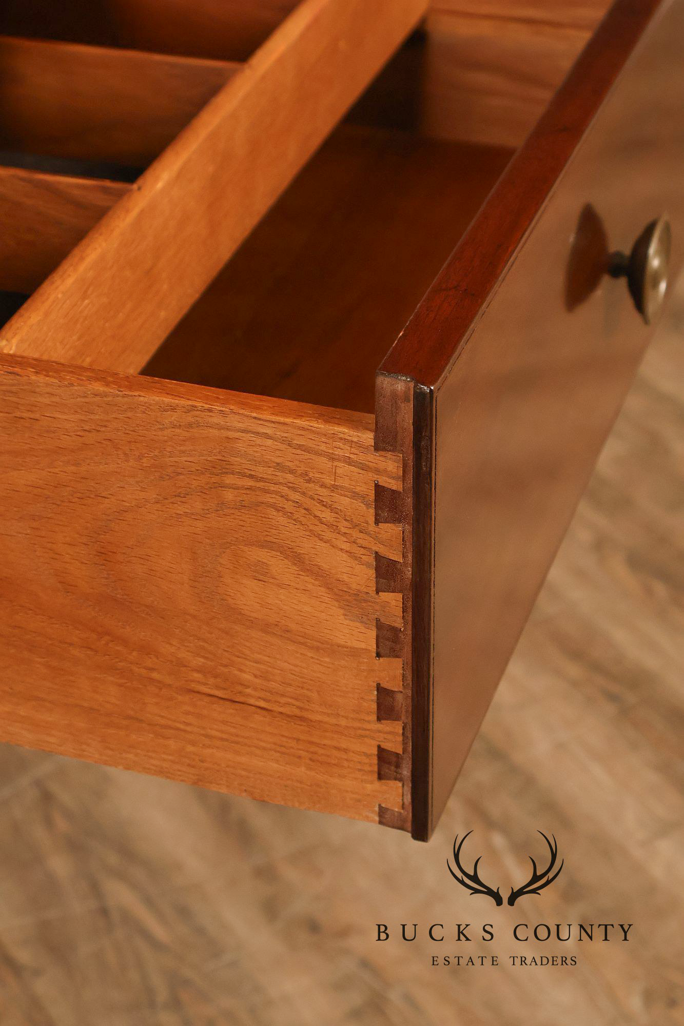 Kittinger Williamsburg Adaptation Mahogany Two Drawer Console Table