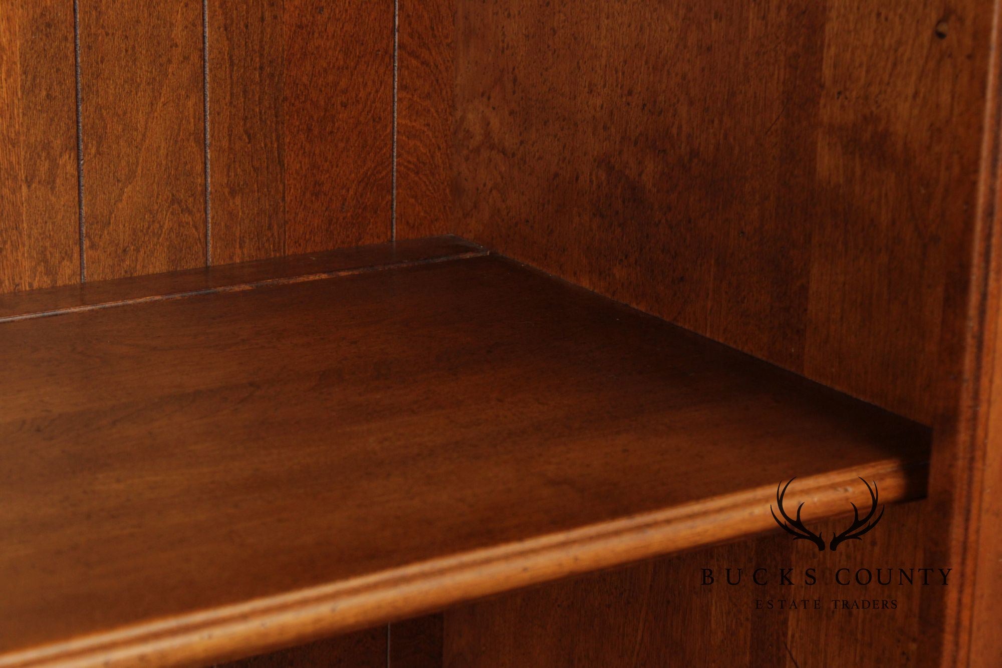 Ethan Allen French Country Tall Open Bookcase with Drawers