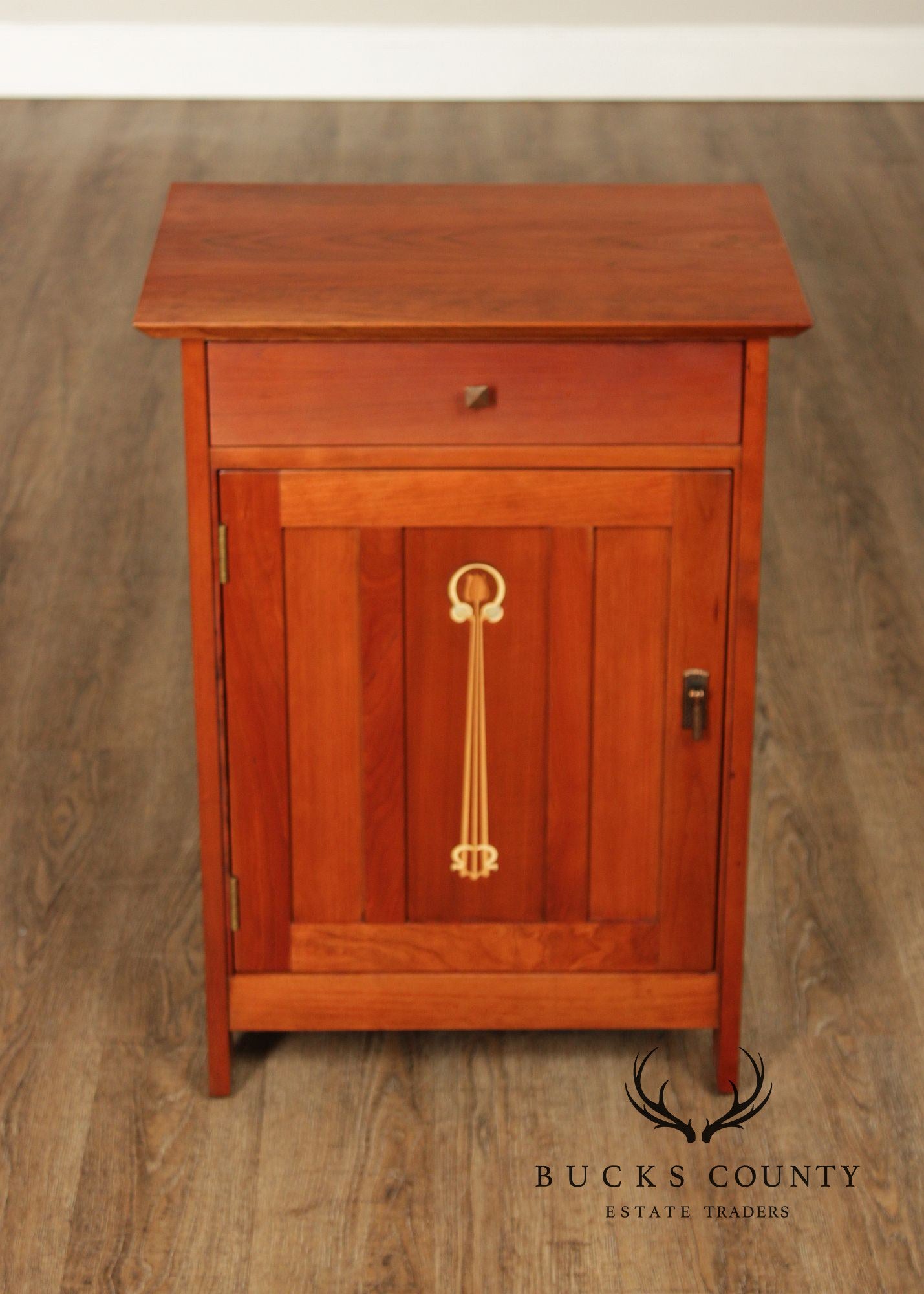 Stickley Collectors' Edition Inlaid Cherry Harvey Ellis Cabinet Nightstand