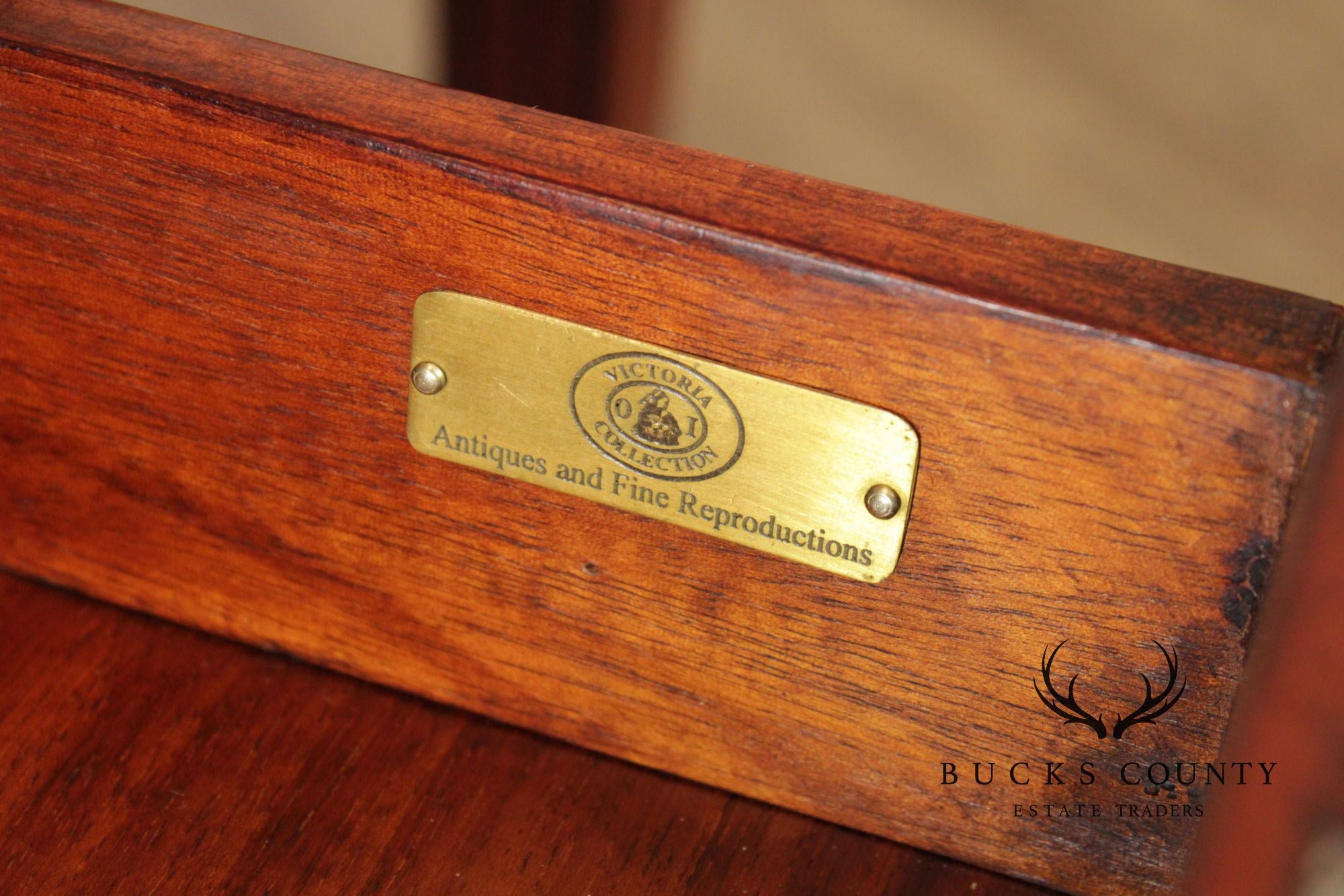 Victoria Collection Neoclassical Style Inlaid Mahogany Console Table