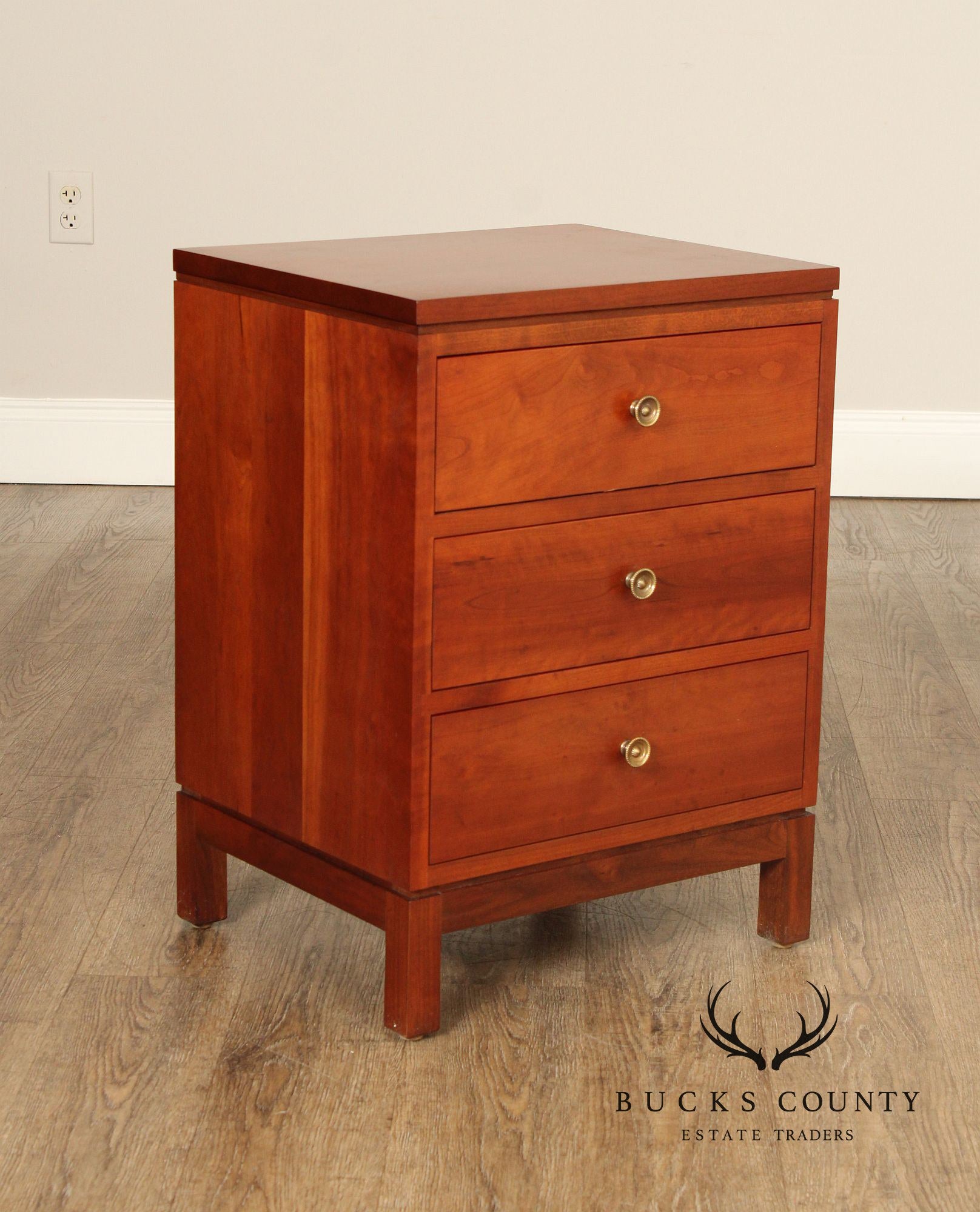 Stickley Modern Collection Three-Drawer Cherry Chairside Chest