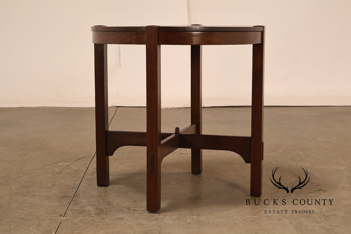 Antique Gustav Stickley Model 644 Mission Oak Round Table