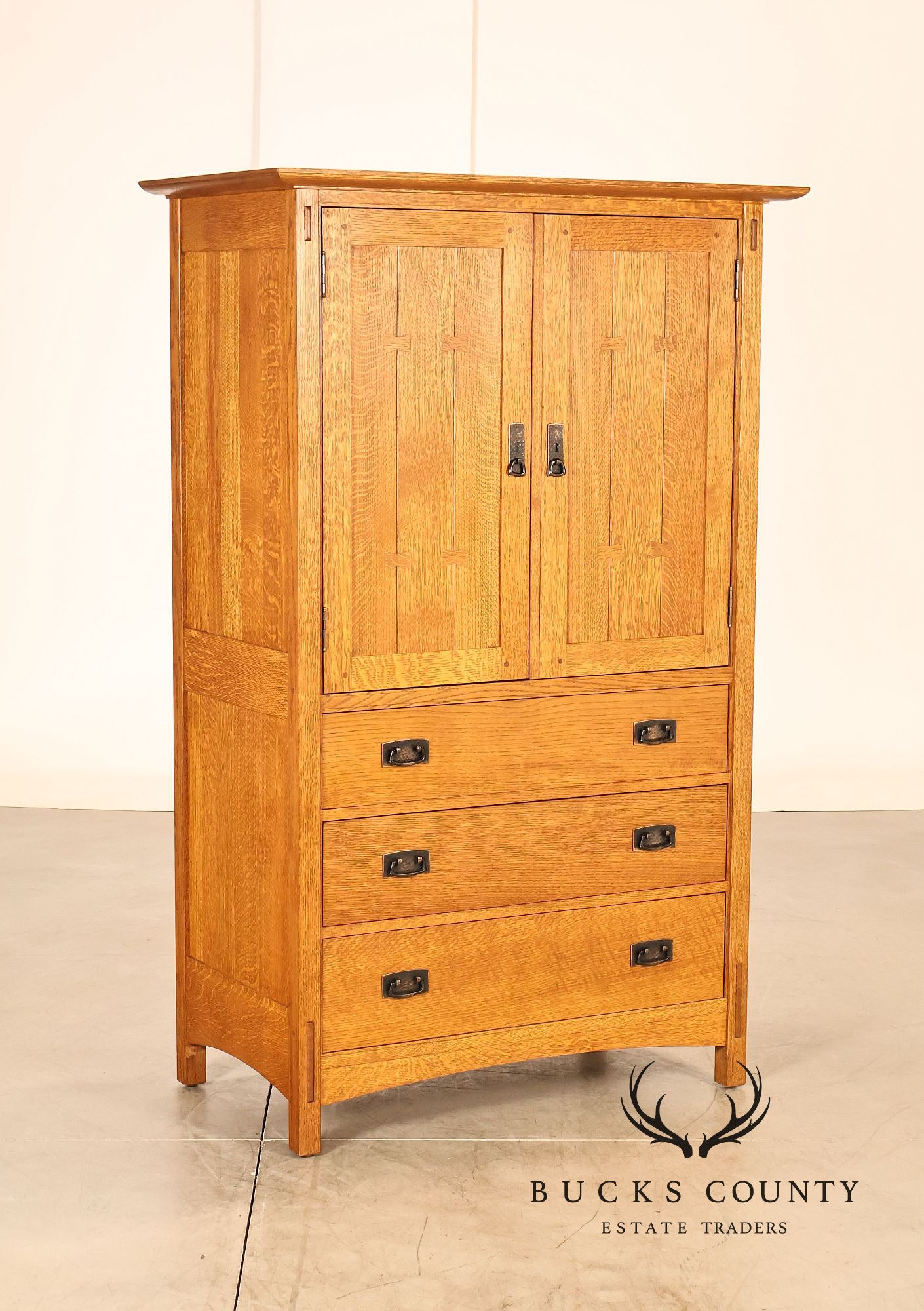Stickley Mission Collection Oak Entertainment Armoire
