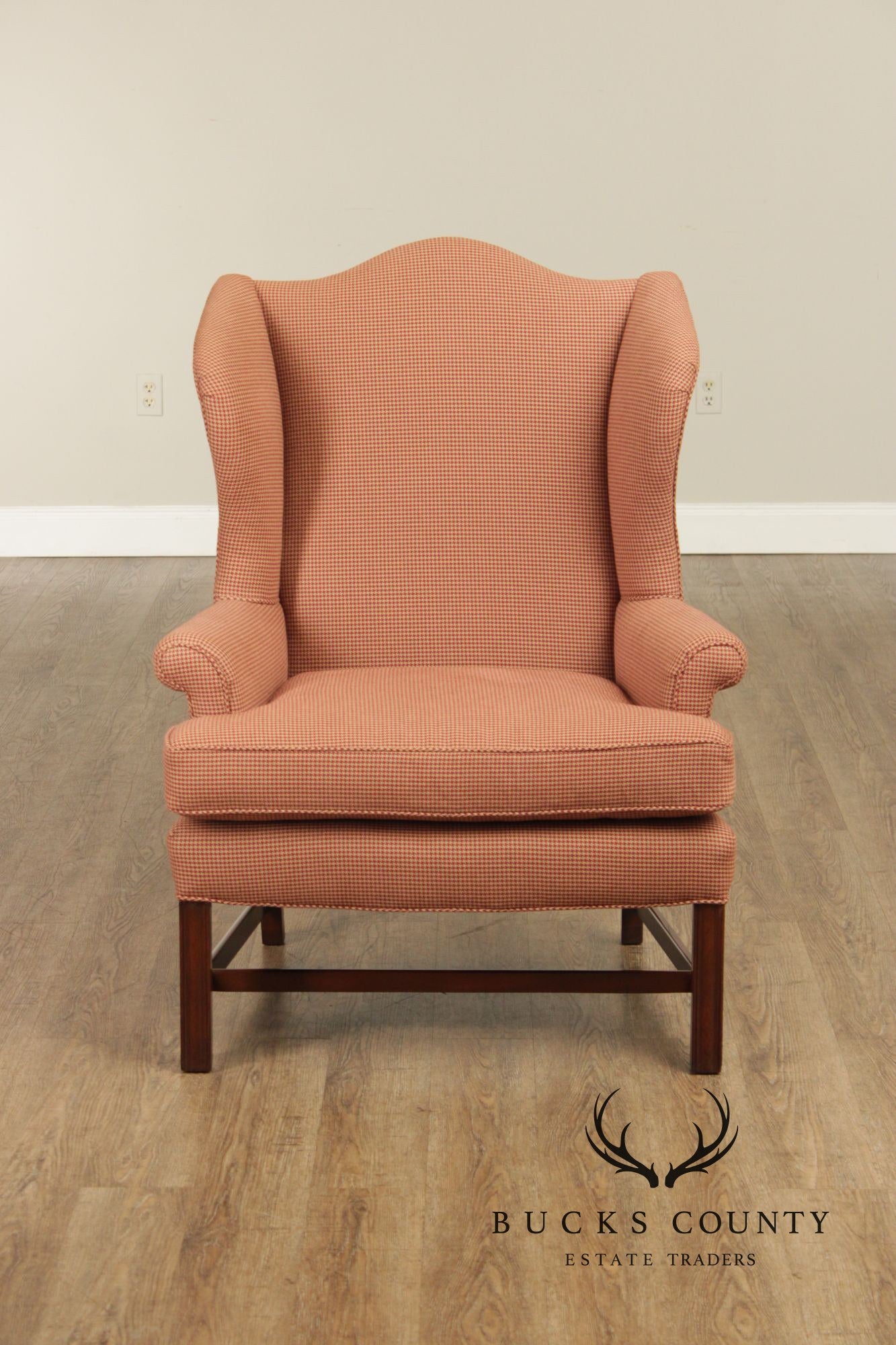 Kittinger Williamsburg Adaptation Pair of Mahogany Wing Chairs