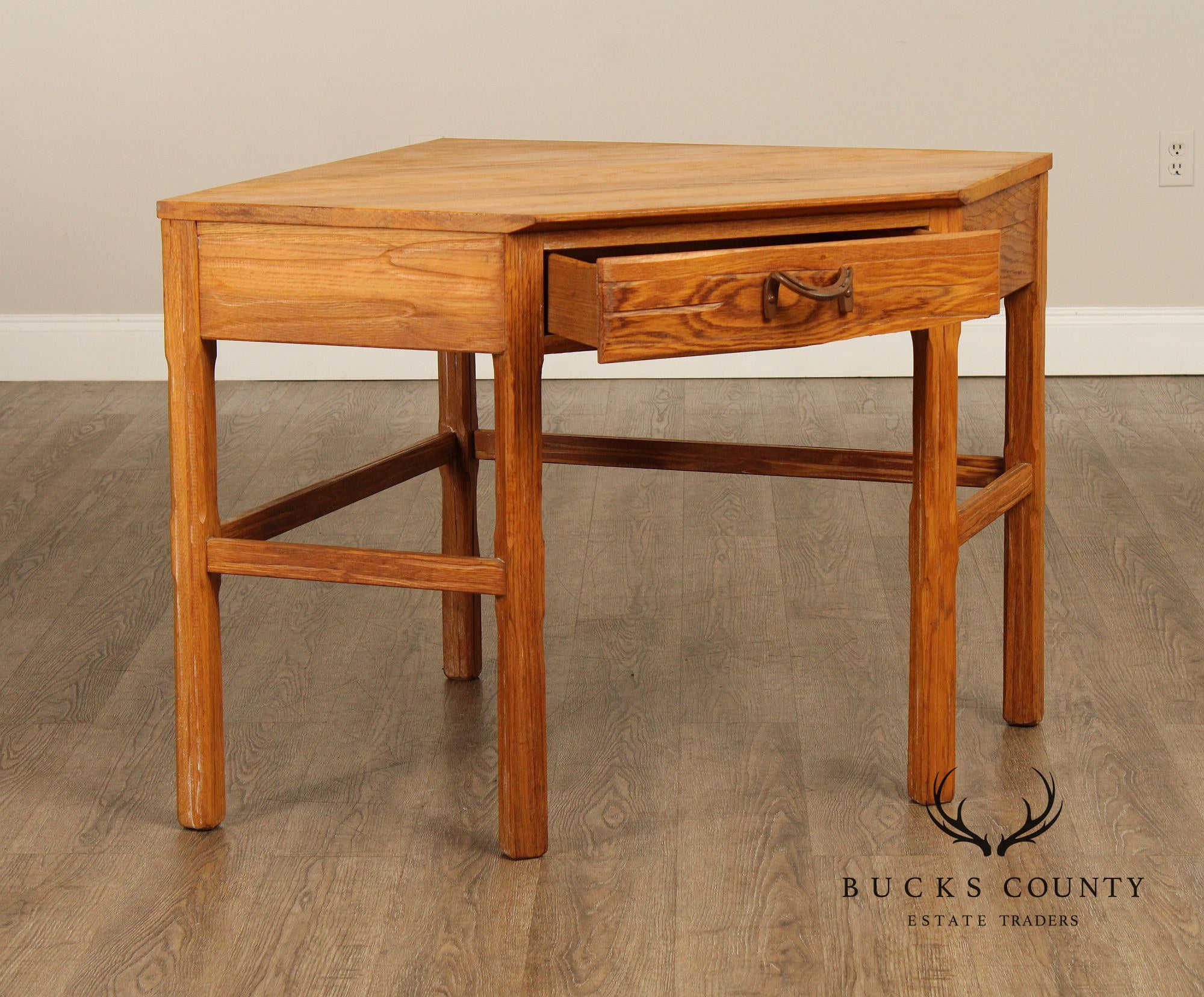 Brandt Ranch Oak Corner Writing Desk and Chair