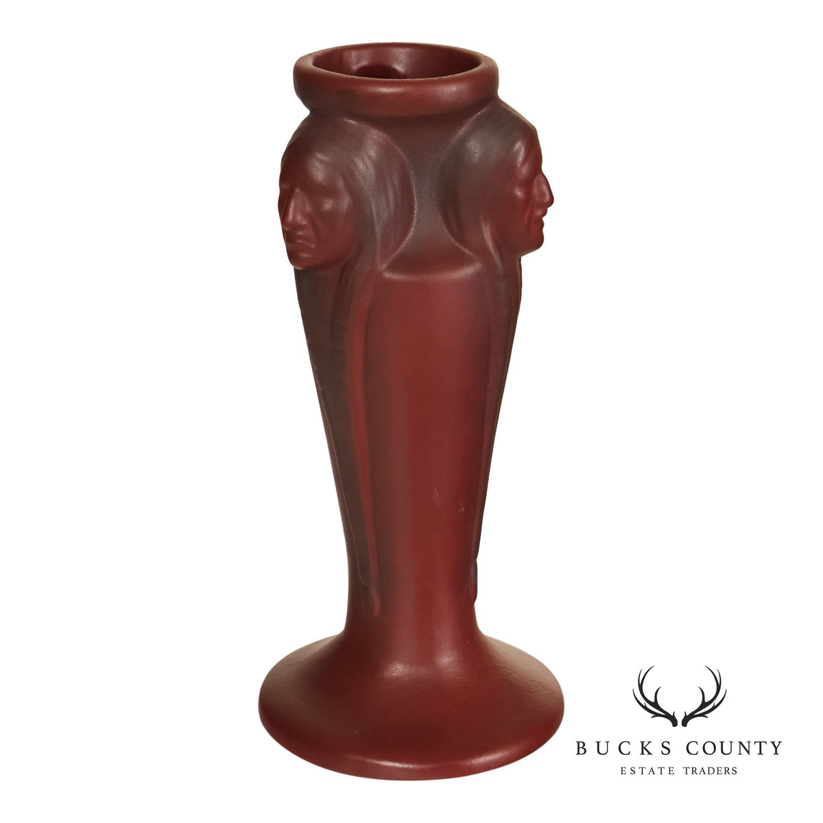 Van Briggle Native American Three Faced Vase