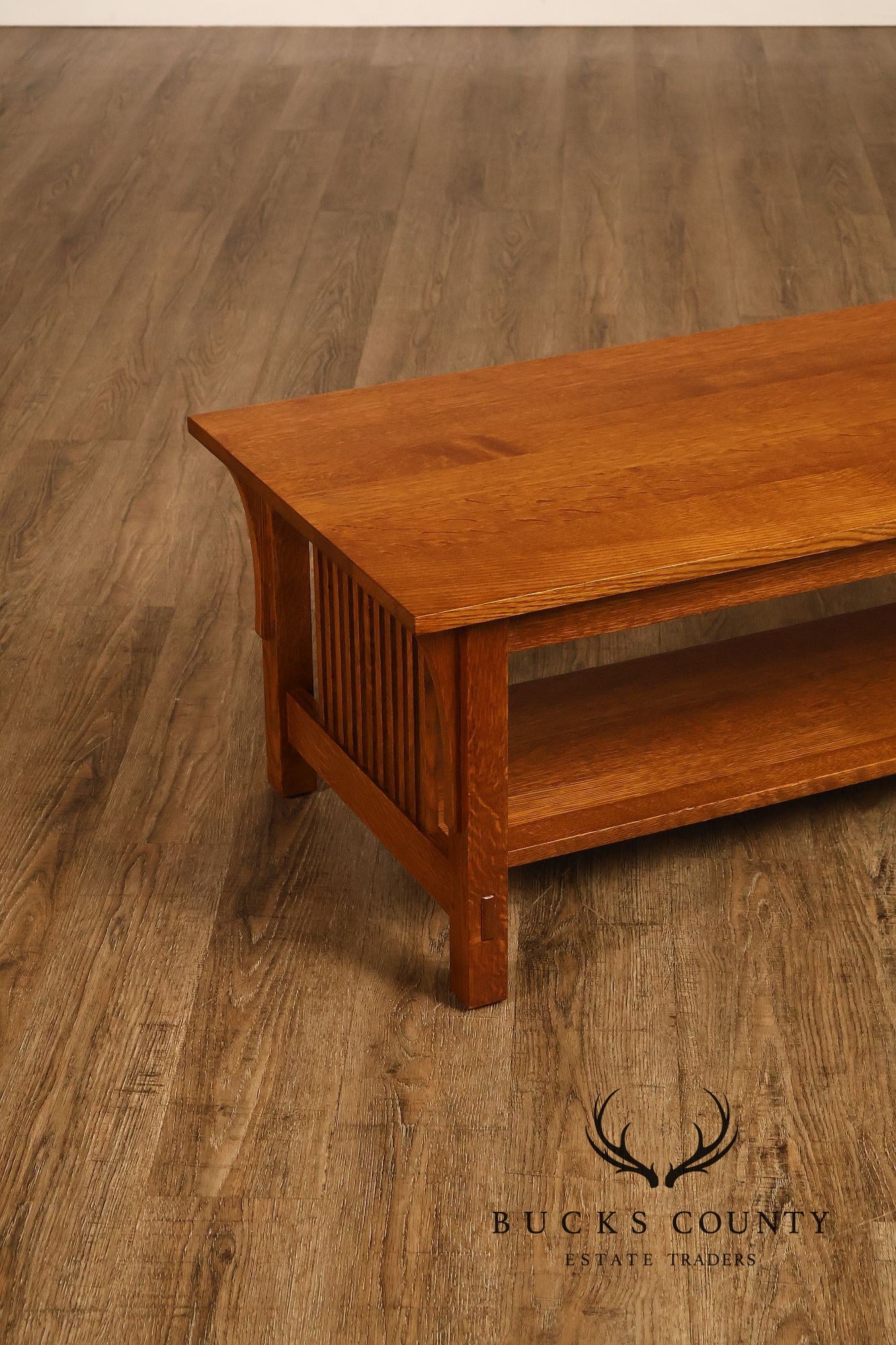 Stickley Mission Collection Oak Spindle Coffee Table
