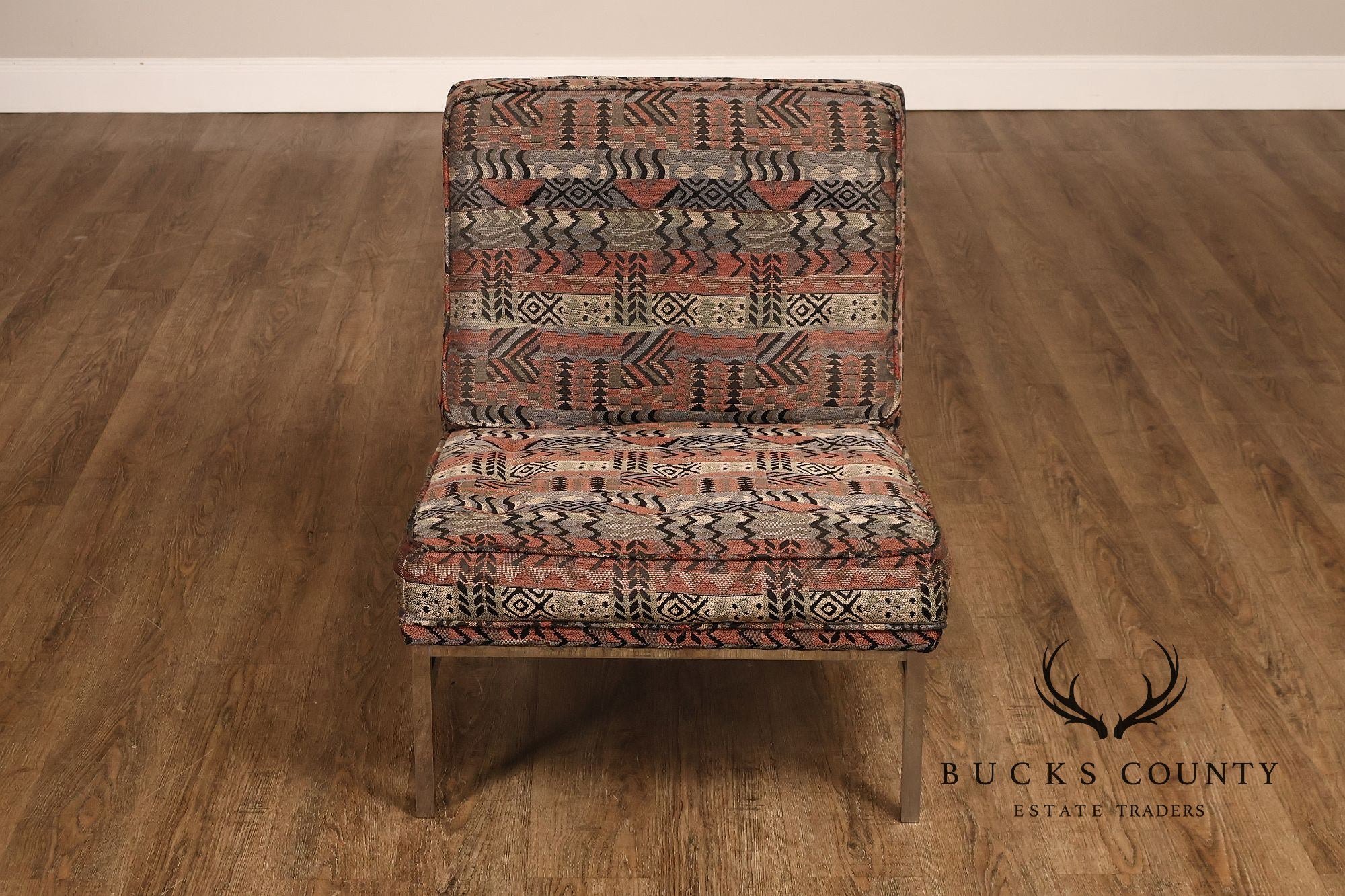 Florence Knoll Mid Century Modern Pair of Chrome Lounge Chairs