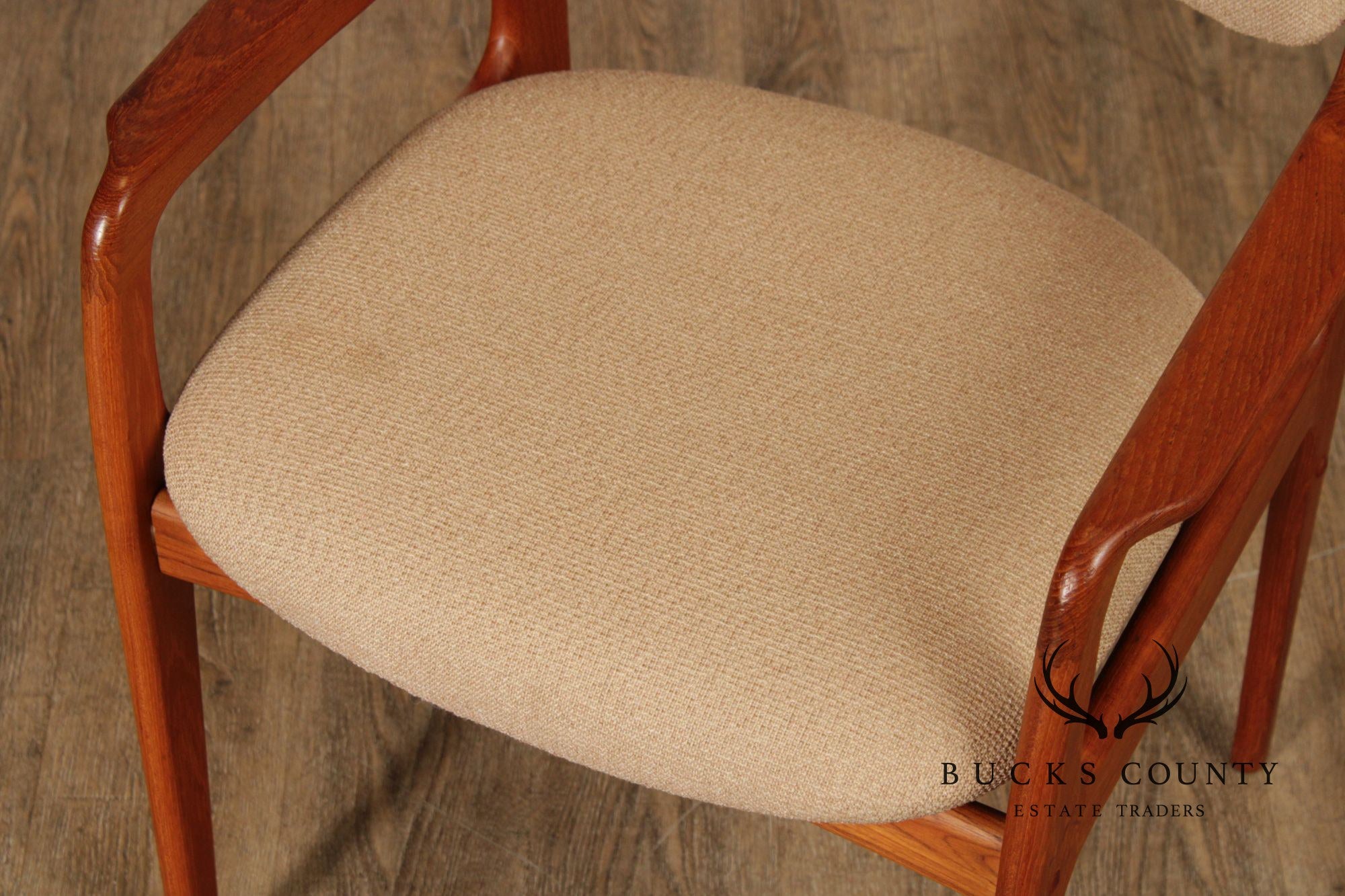 Benny Linden Danish Modern Style Pair of Teak Armchairs