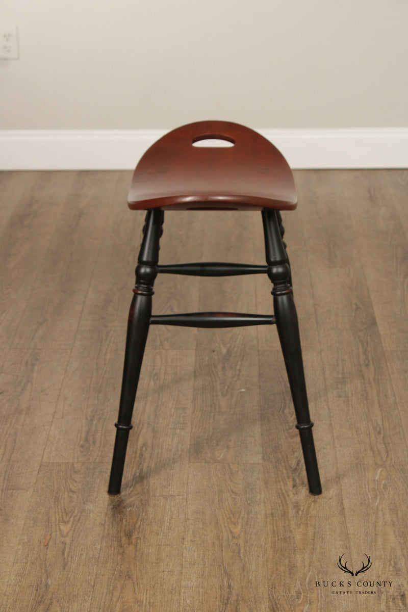 Zimmerman Heirloom Collection Transitional Style Cherry Saddle Counter Stools