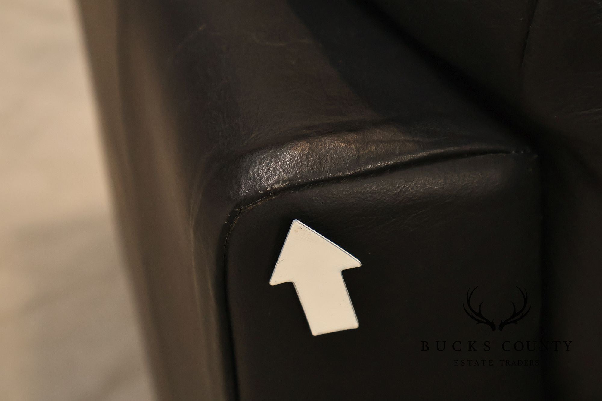 Italsofa Contemporary Black Leather Club Chair