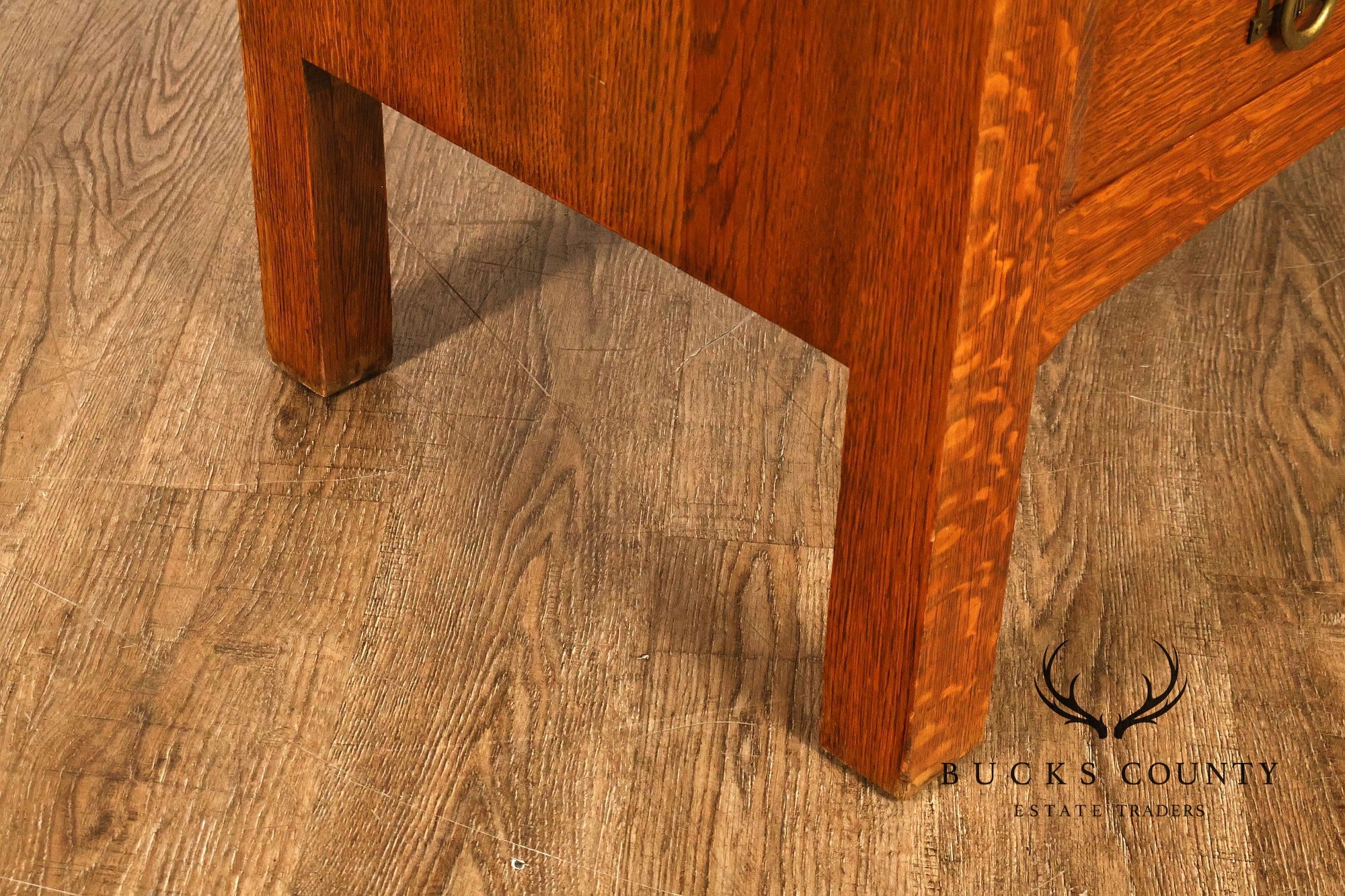 Antique Arts And Crafts Mission Oak Mirrored Sideboard Buffet