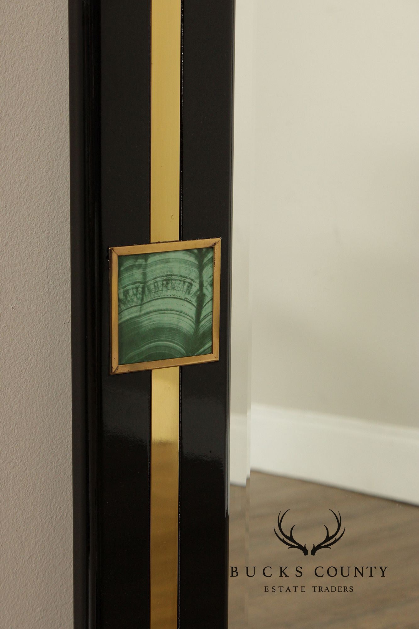 Post Modern Malachite Inset Wall Mirror