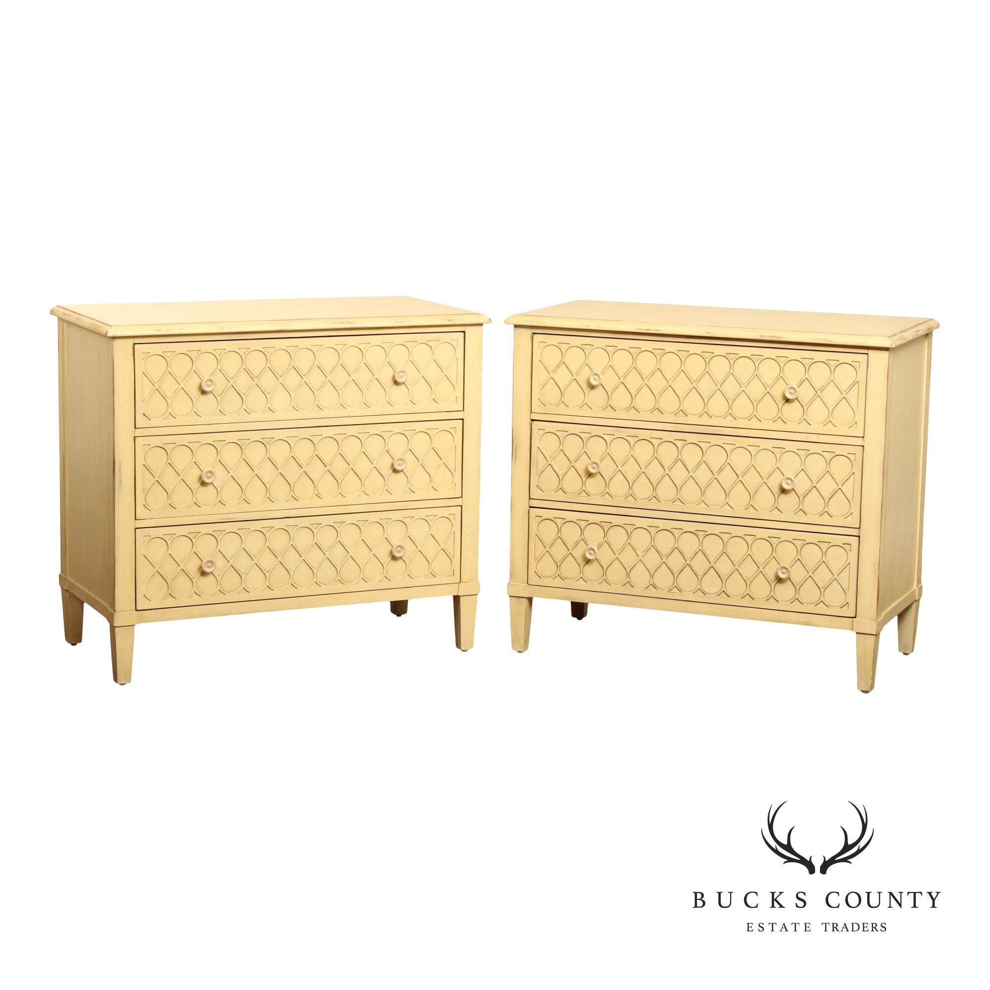 Hooker Furniture 'Melange' Pair of Latticefront Chests