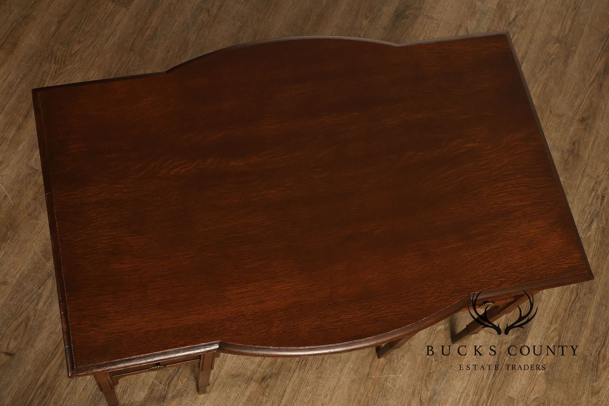 Antique Victorian Oak Partner's Writing Desk