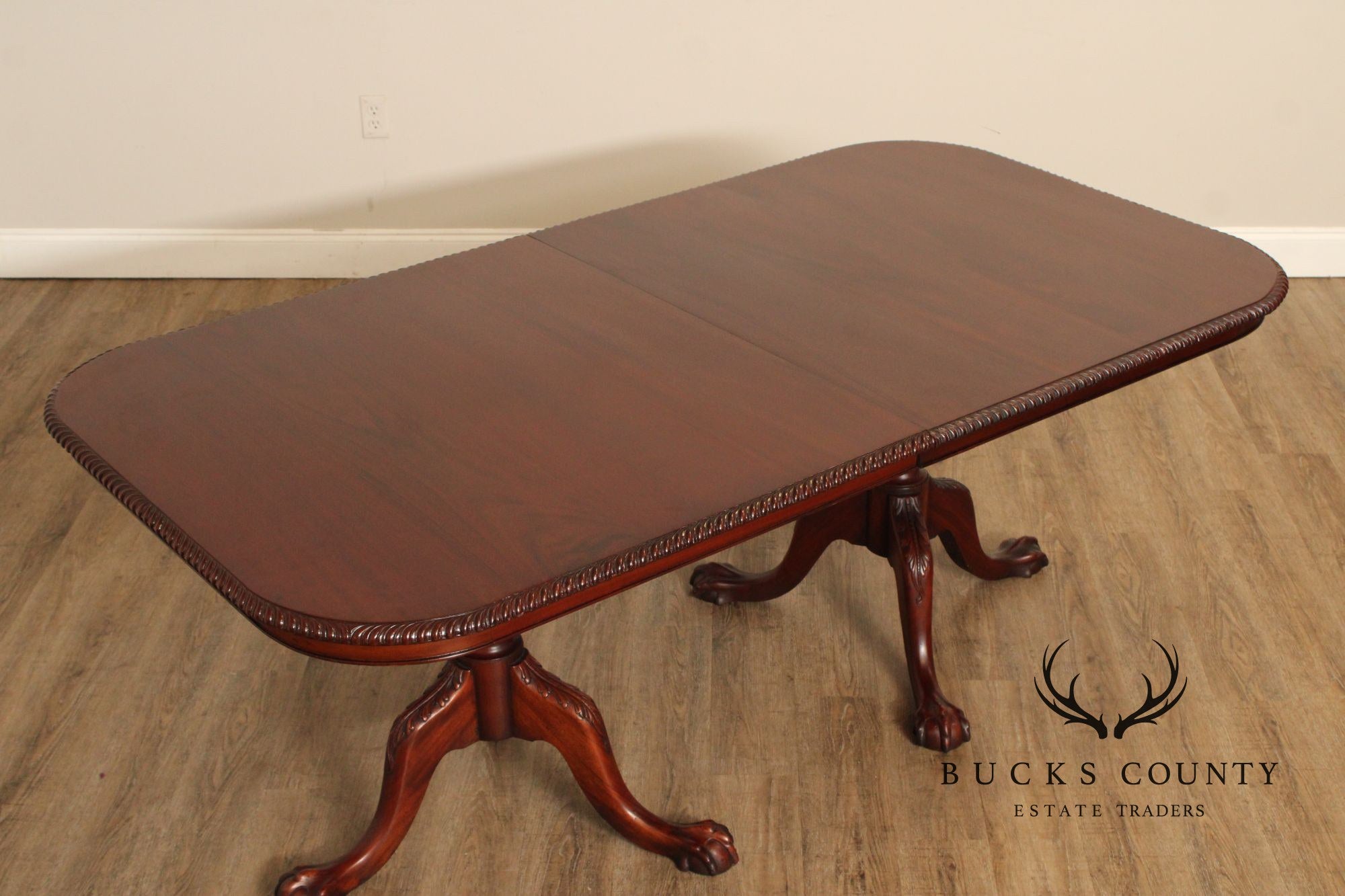 Georgian Style Mahogany Double Pedestal Dining Table