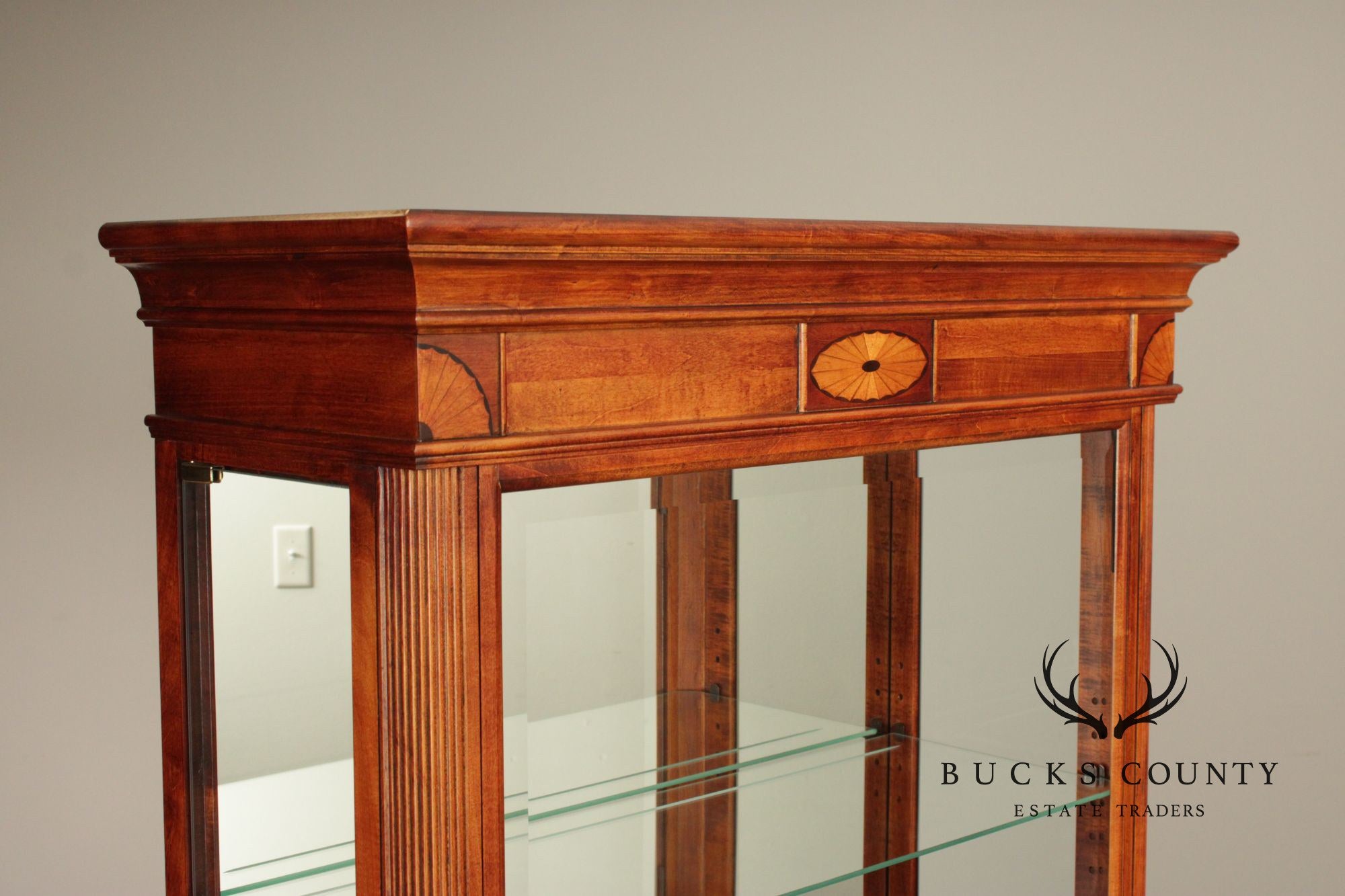 Howard Mill Federal Style Cherry Collector's Cabinet