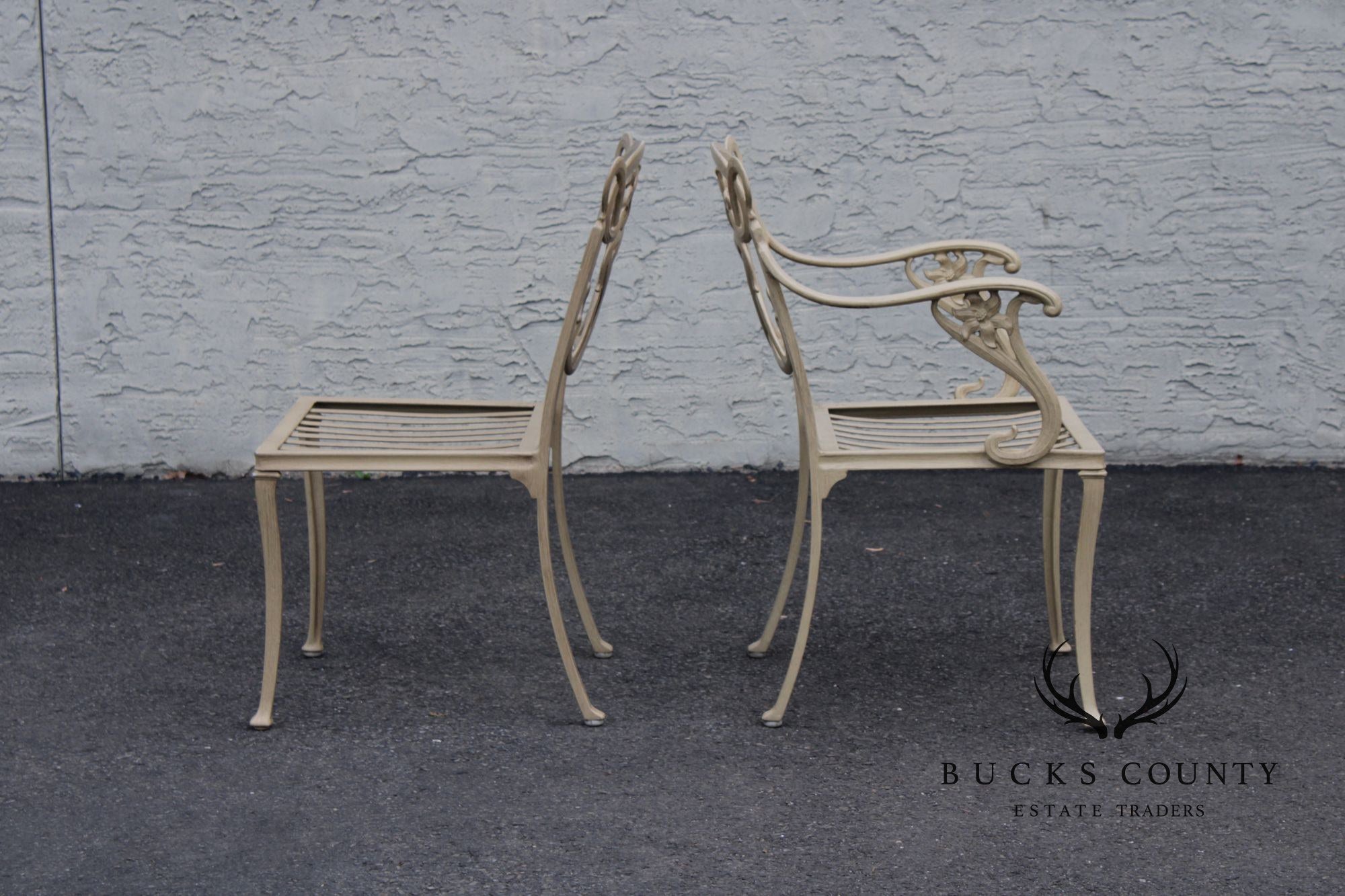 Brown Jordan 'Day Lily' Cast Aluminum Set of Four Patio Chairs
