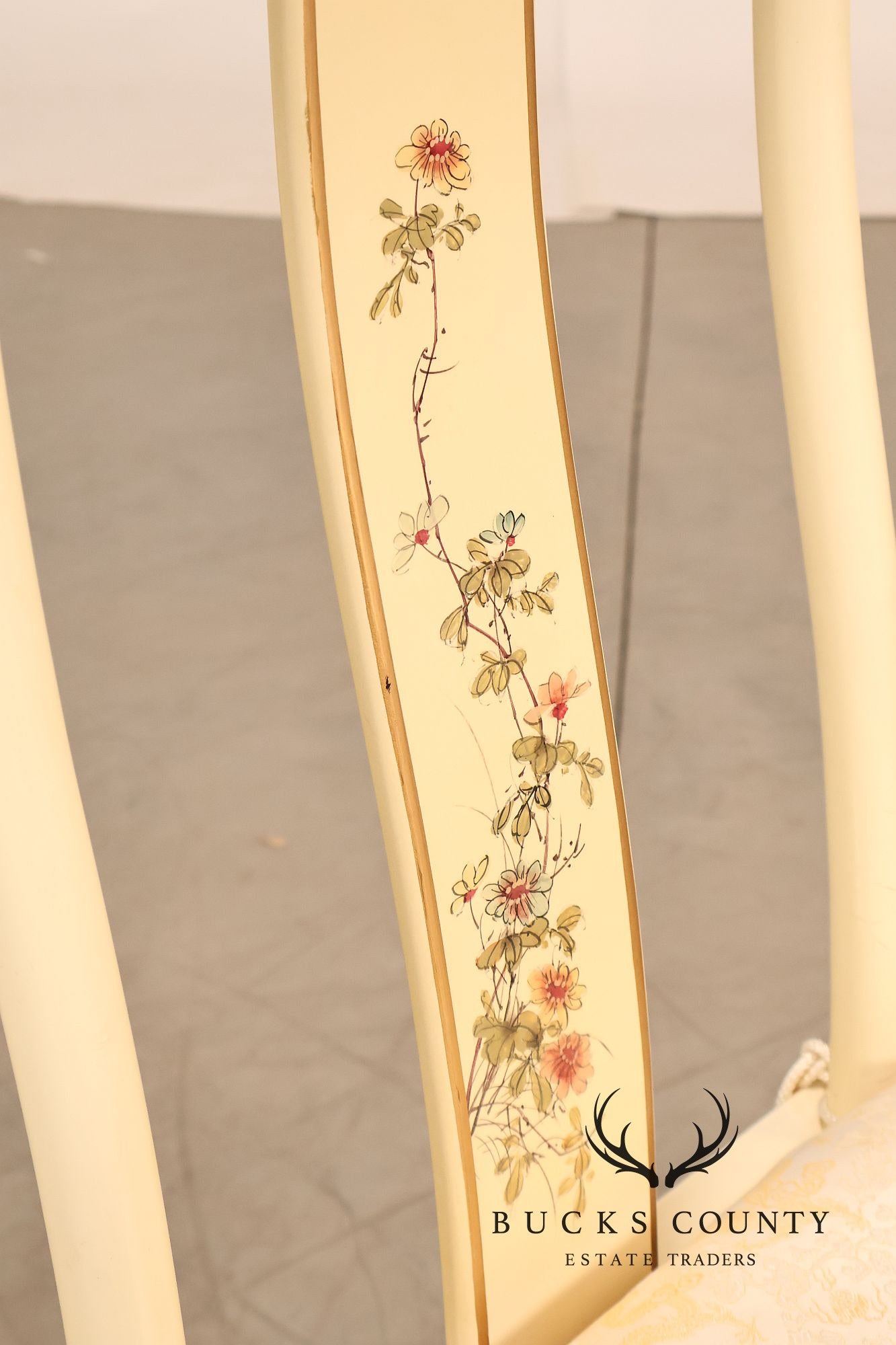 Chinoiserie Painted Carlton House Writing Desk With Chair