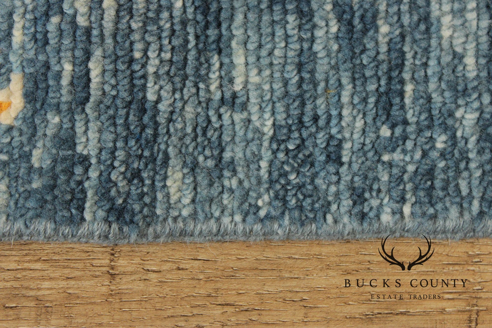 Golden Nile William Morris Style Large Blue And Gold Wool Area Rug