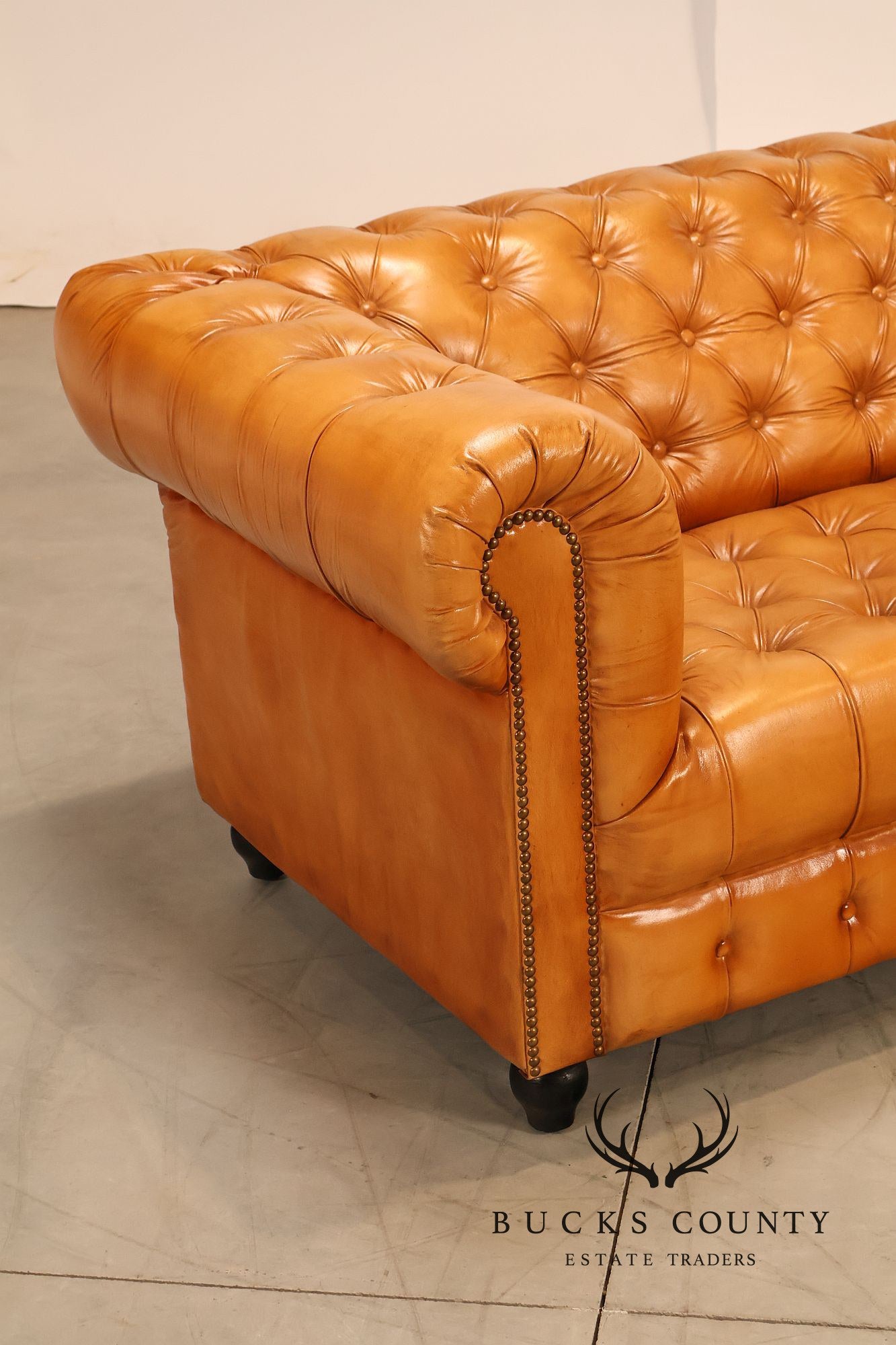 Tufted Leather Chesterfield Sofa