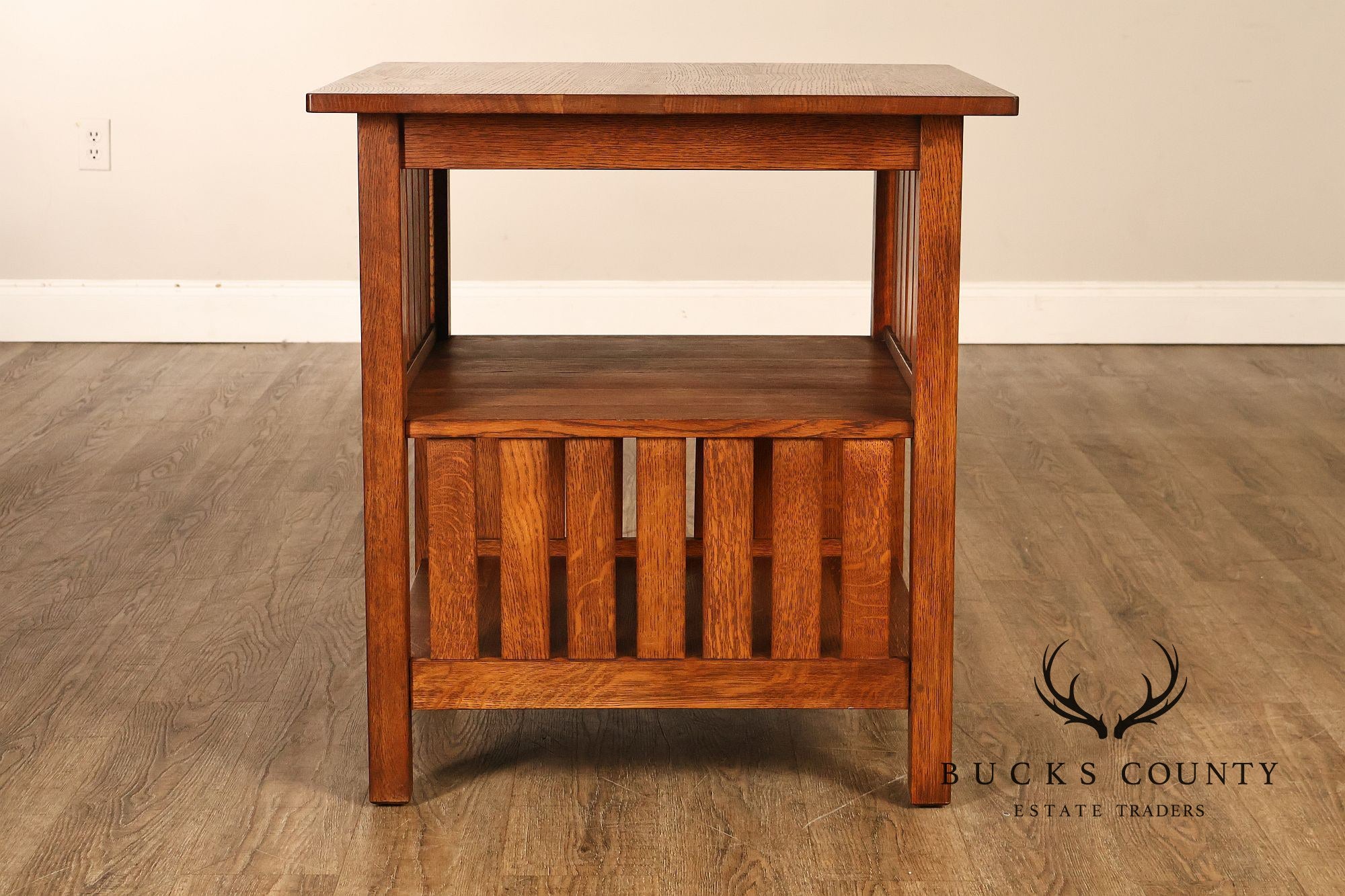 Stickley Mission Collection Slatted Oak Book Table
