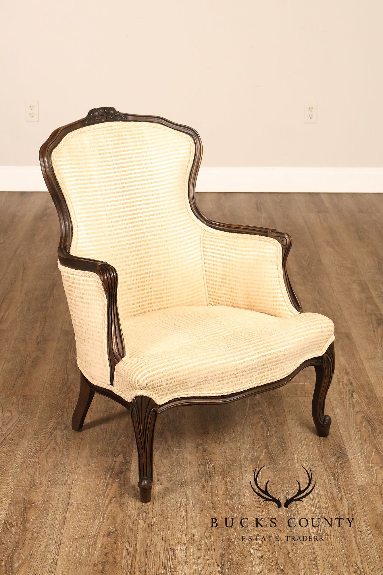 French Louis XV Style Pair Of Bergere Chairs