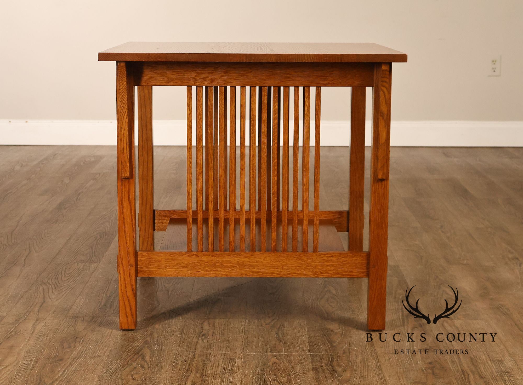 Stickley Mission Collection Oak Spindle Lamp Table