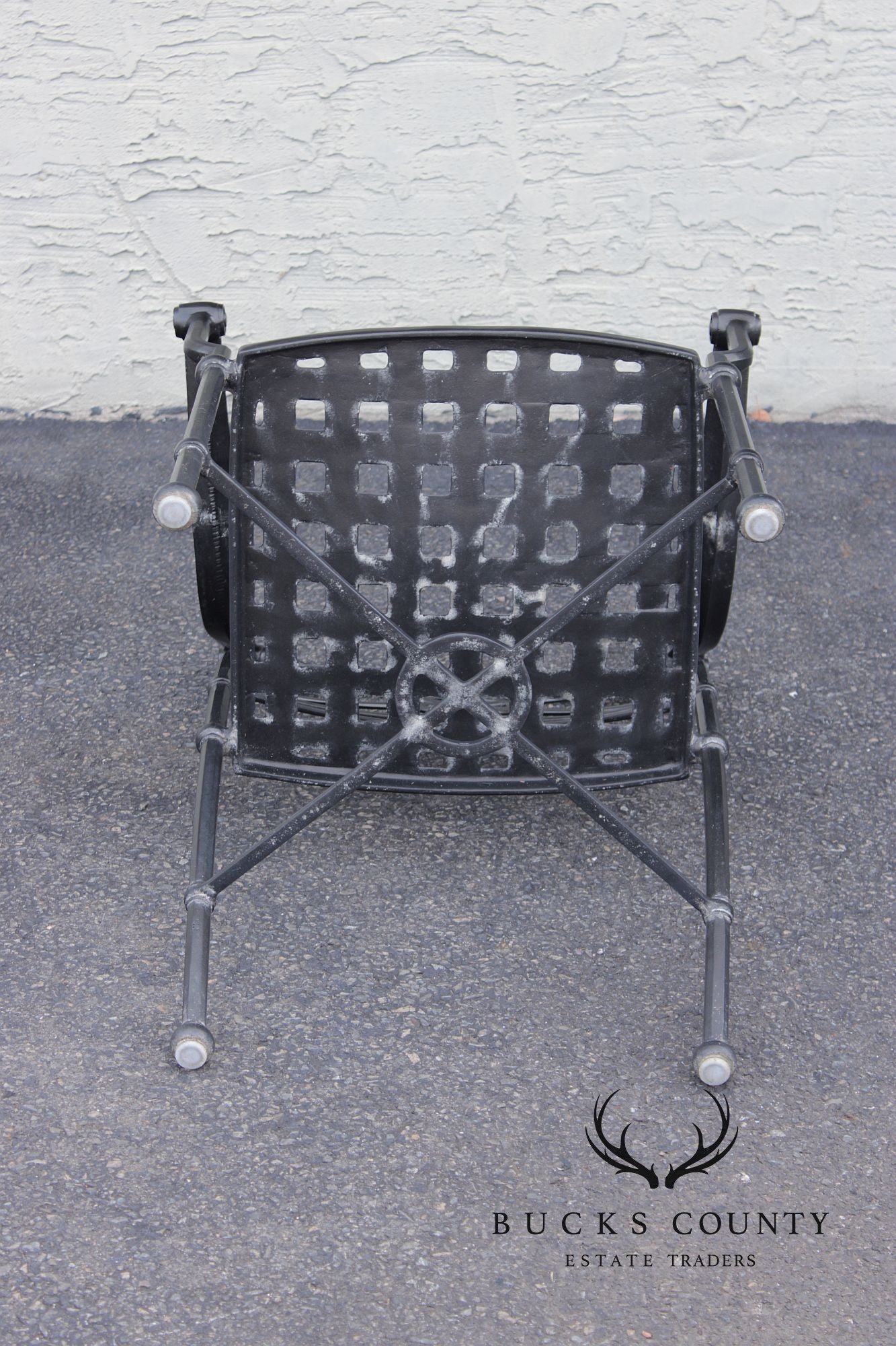 Woodard Delphi Collection Cast Aluminum Outdoor Patio Dining Table With Six Chairs Set