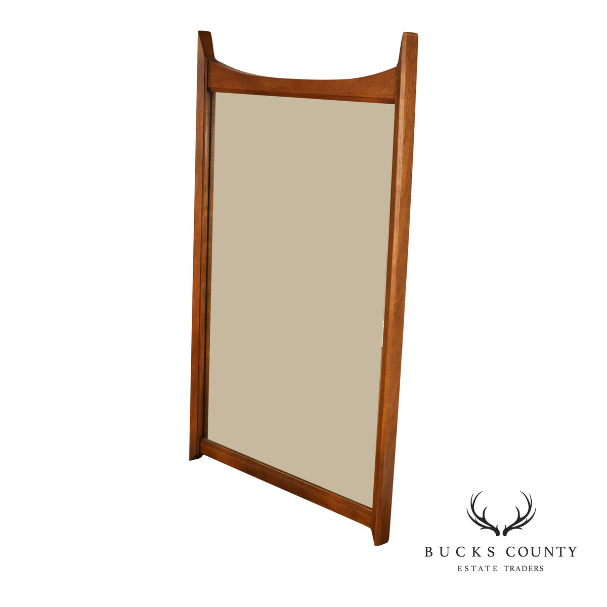 Lane Mid Century Modern Walnut Wall Mirror