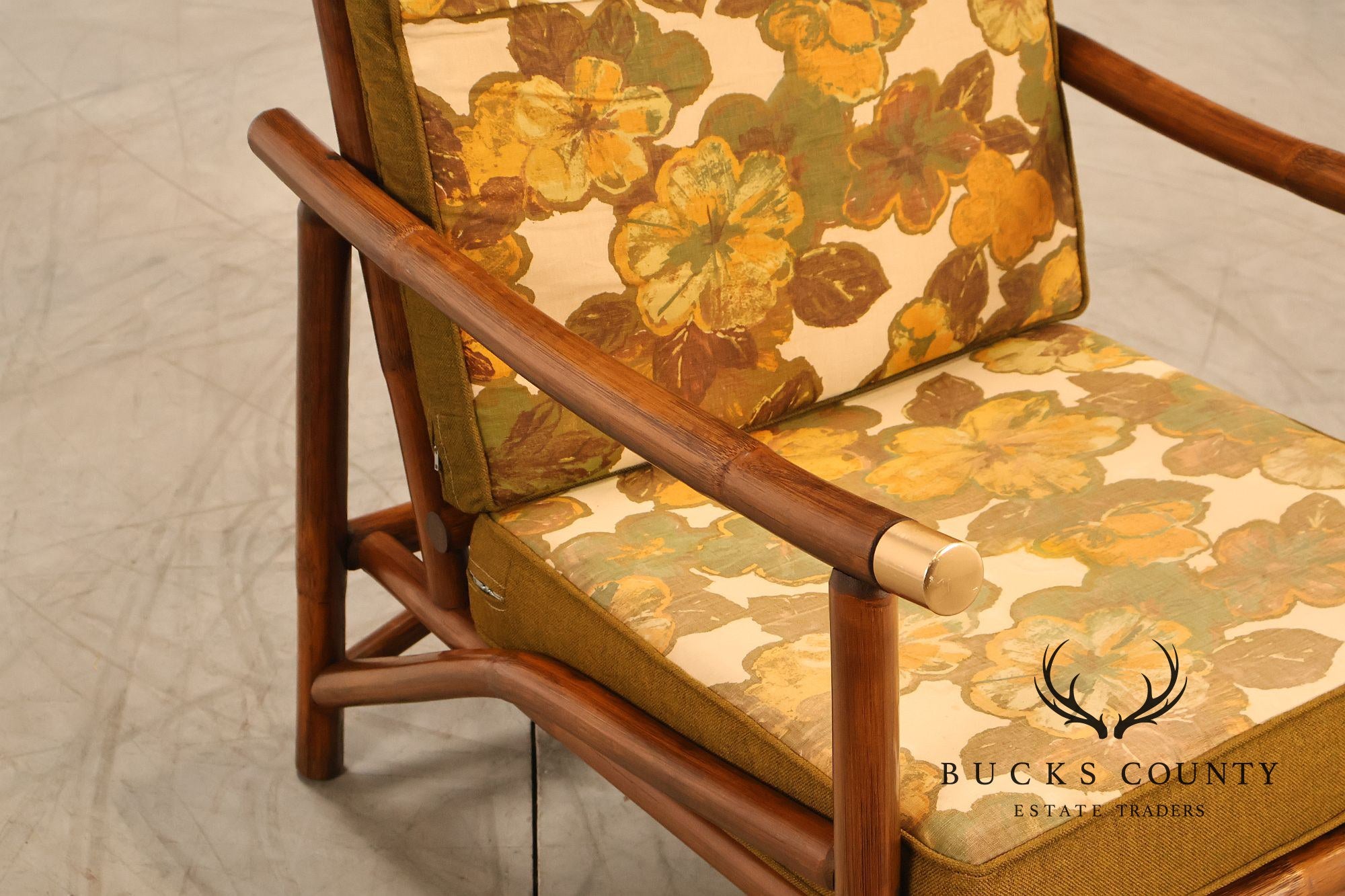 Vogue Coastal Vintage Rattan Bamboo Armchair