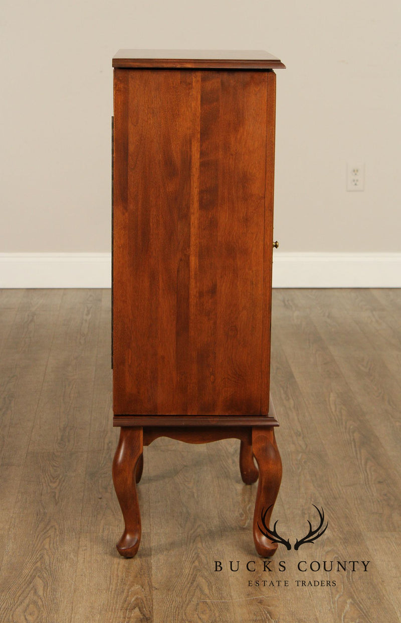 Ethan Allen Queen Anne Style Cherry Jewelry Armoire