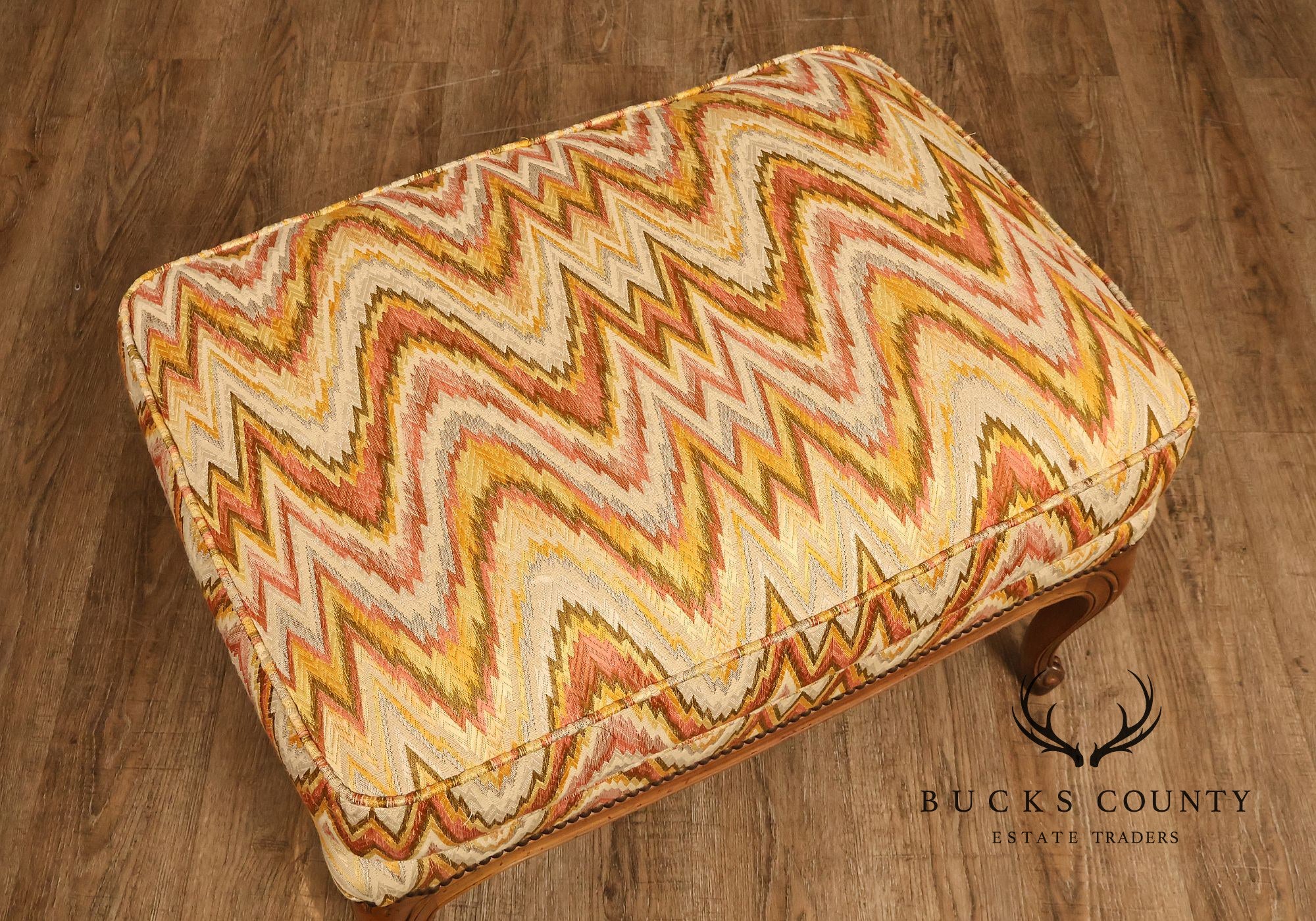 Baker Furniture Louis XV Style Wing Back Bergère Chair And Ottoman