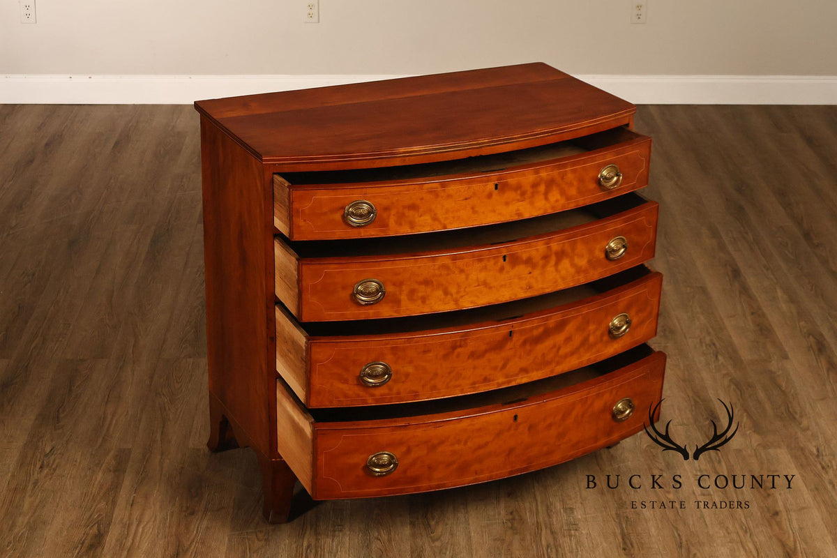 Federal Style Mahogany Bow Front Chest of Drawers