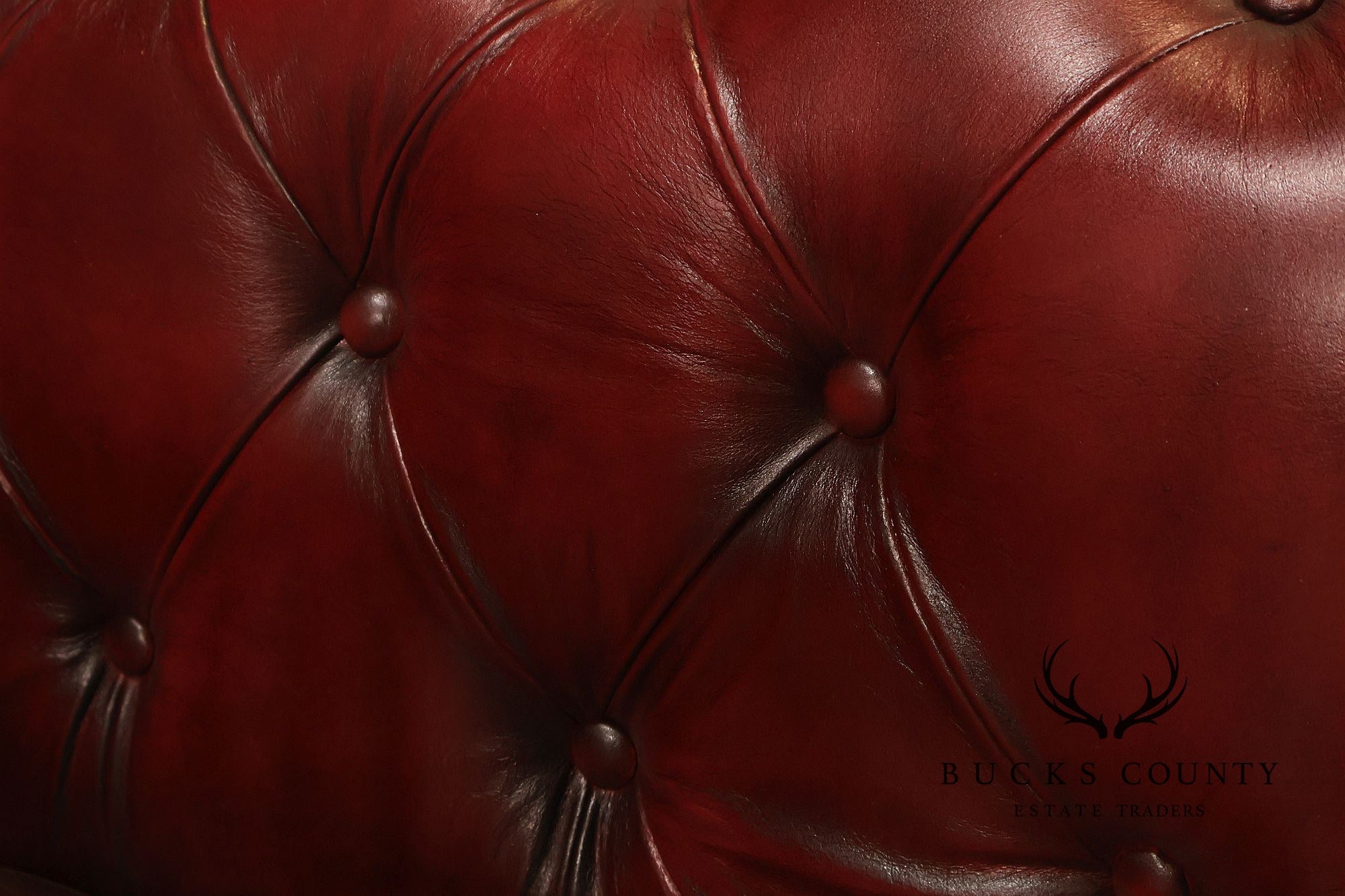 Chesterfield Style Oxford Red Leather Sofa