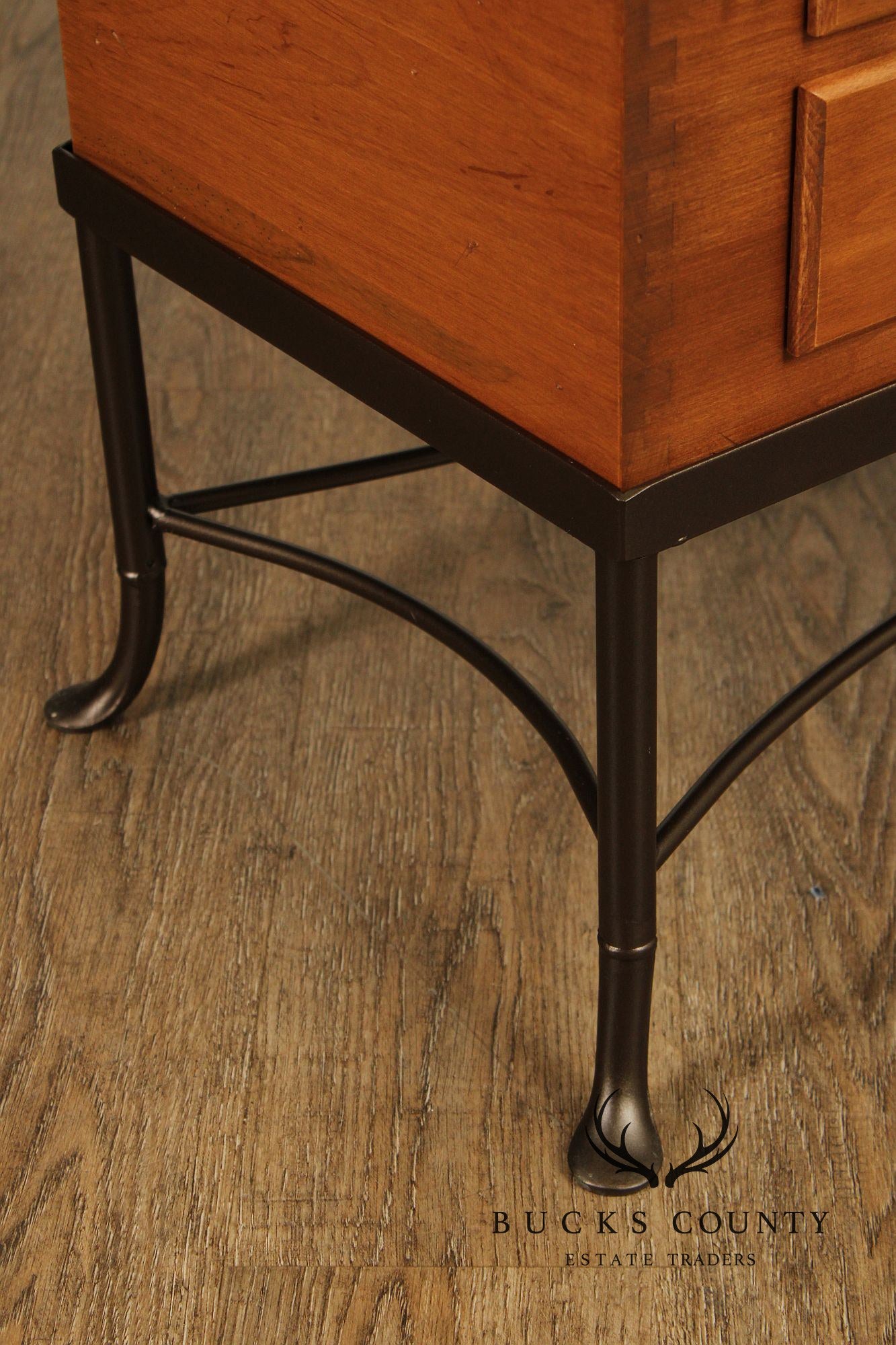 Vintage Three-Drawer Side Chest on Stand