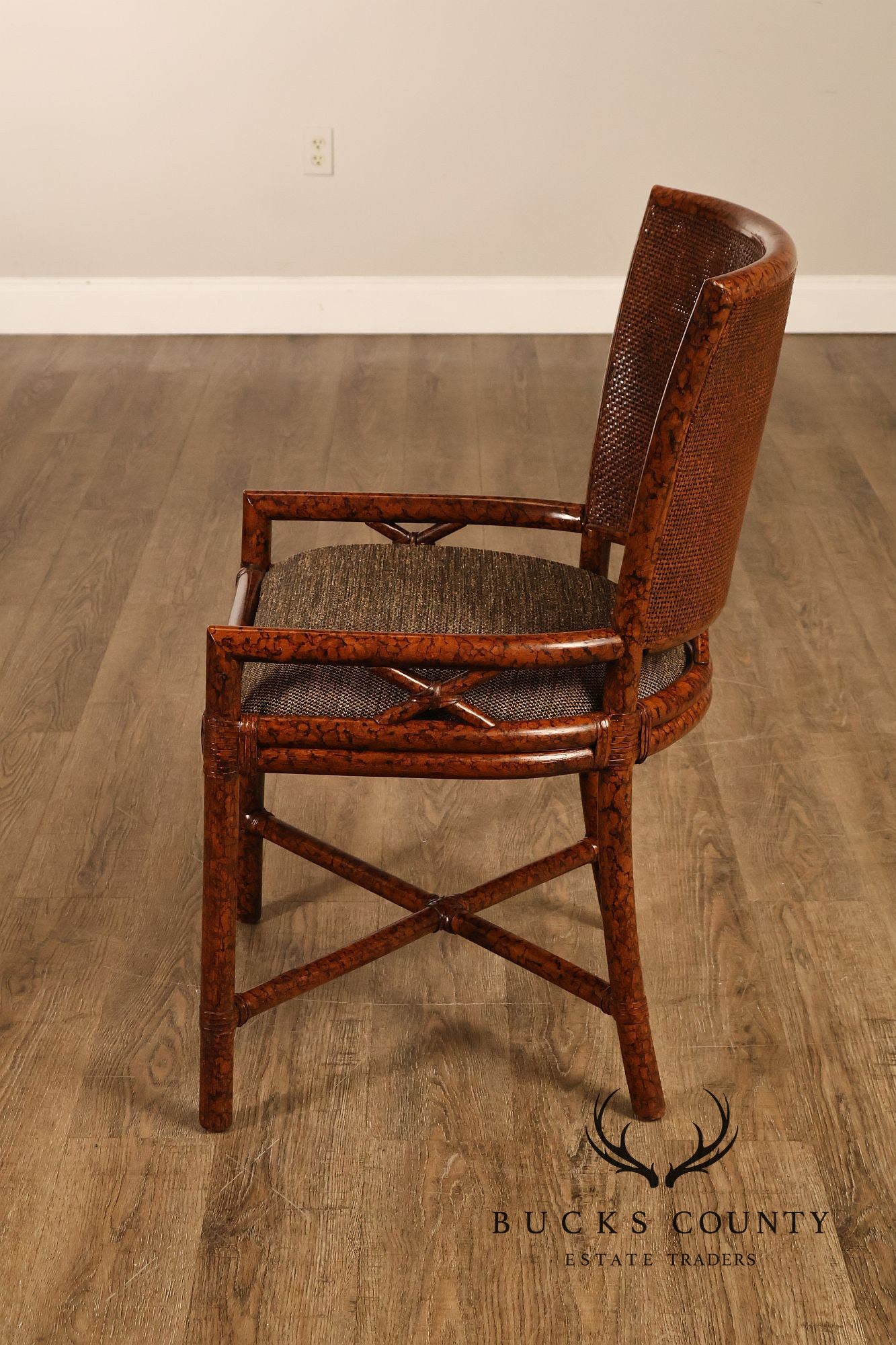 Ficks Reed Set of Four Woven Rattan Dining Chairs
