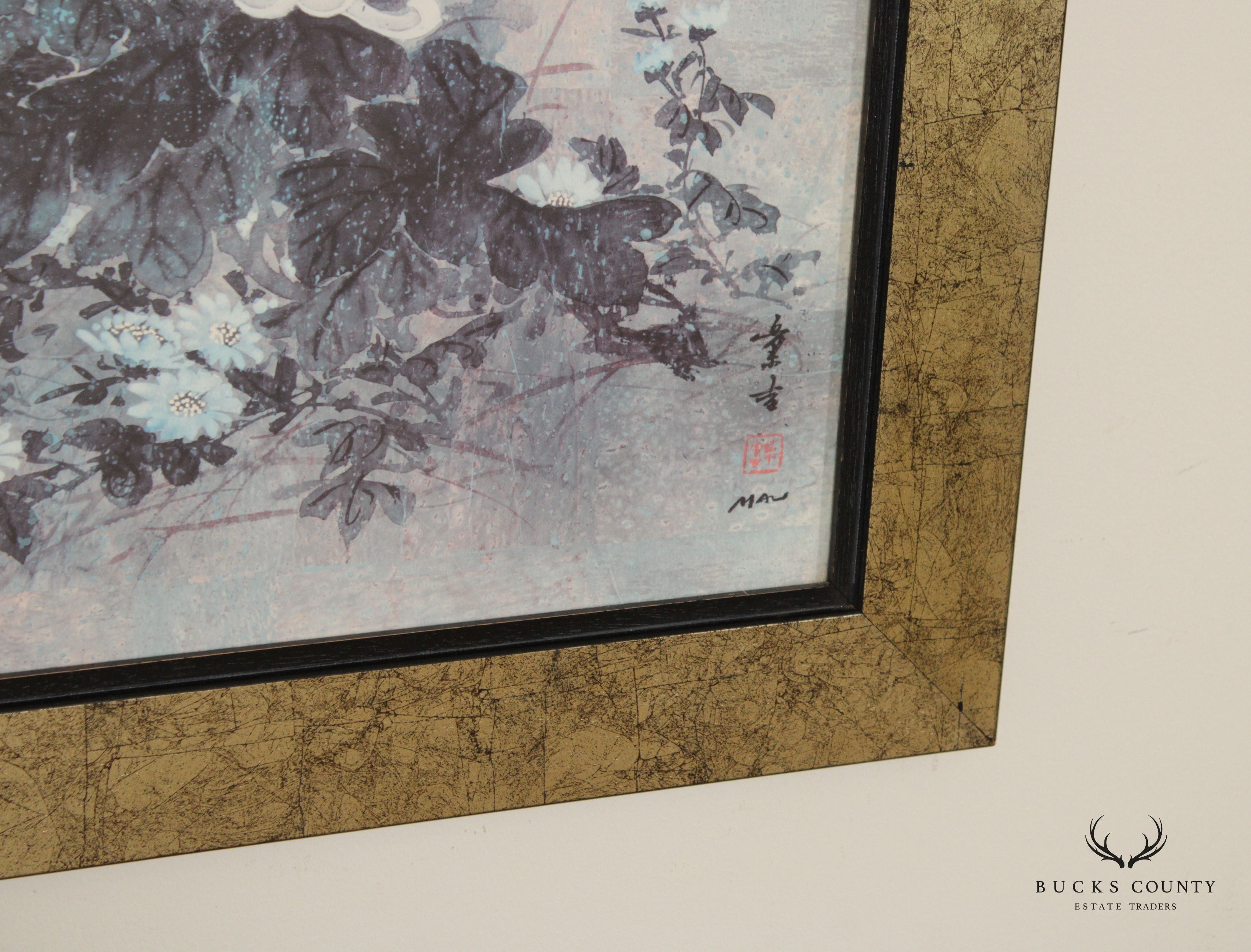 Hui Chi Mau 'Oriental Autumn' Framed Print