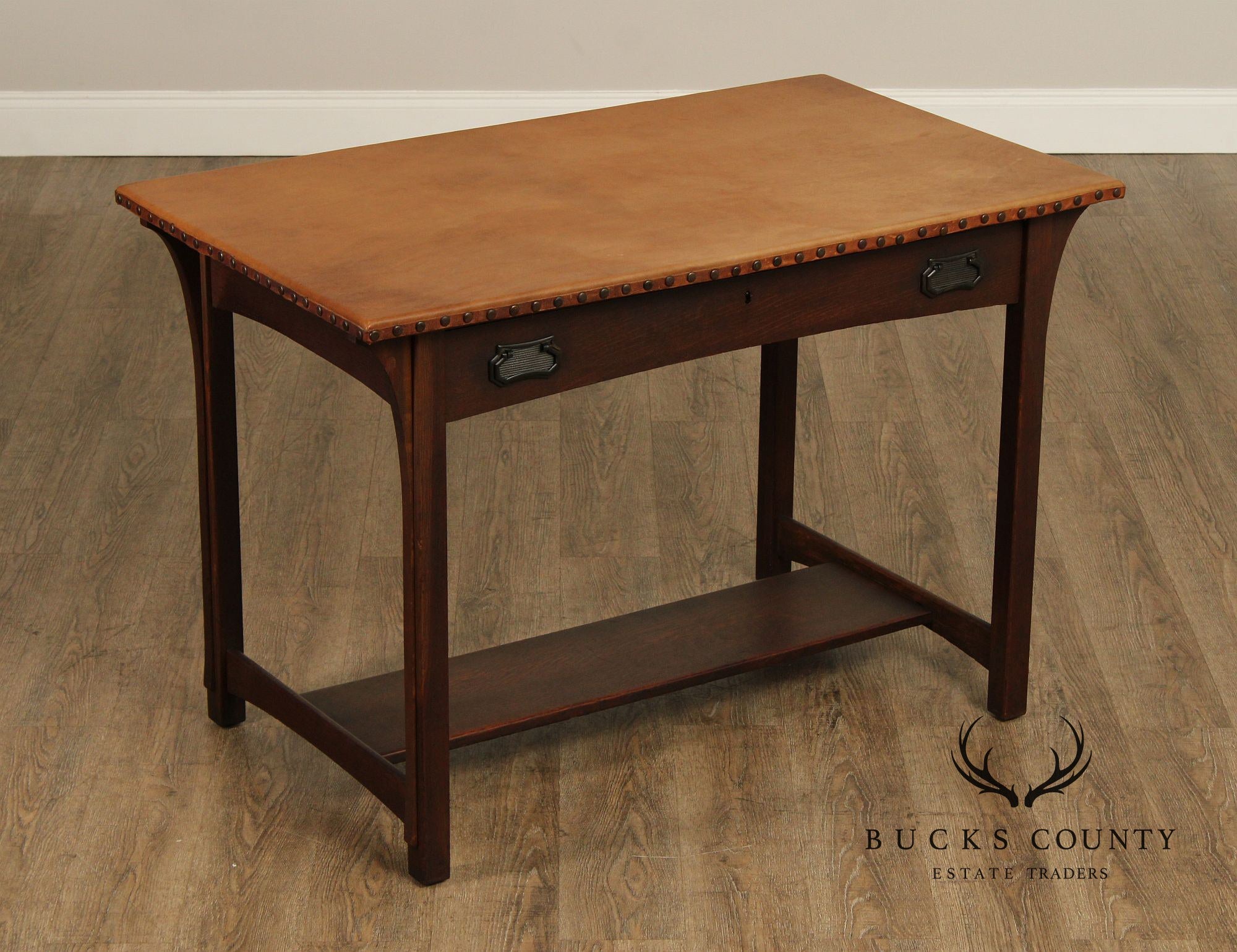 Lifetime Puritan Mission Oak and Leather Writing Desk