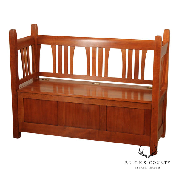 Stickley Mission Collection Cherry Gus Storage Settle