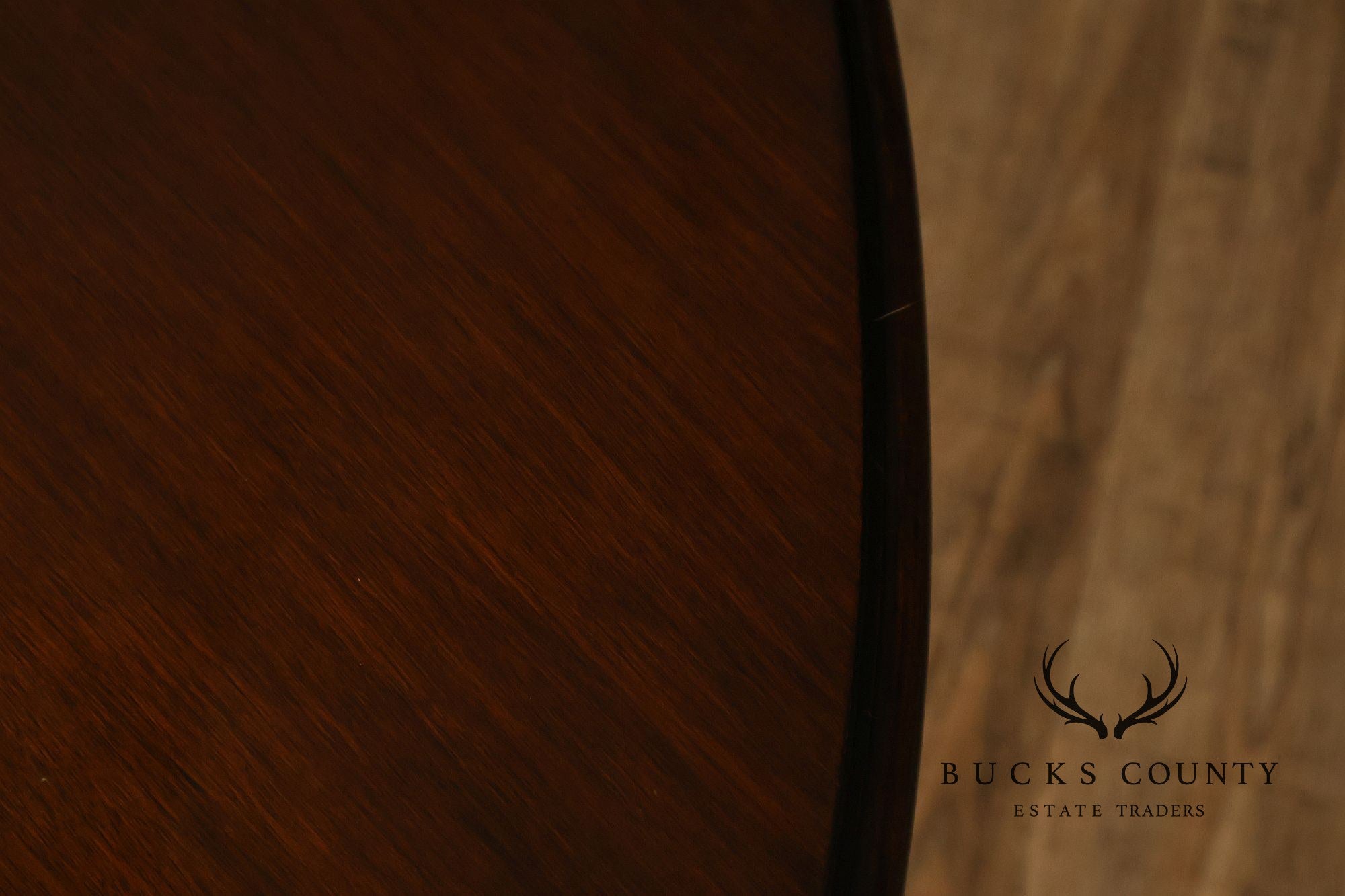 Empire Style 54" Round Mahogany Expandable Pedestal Dining Table