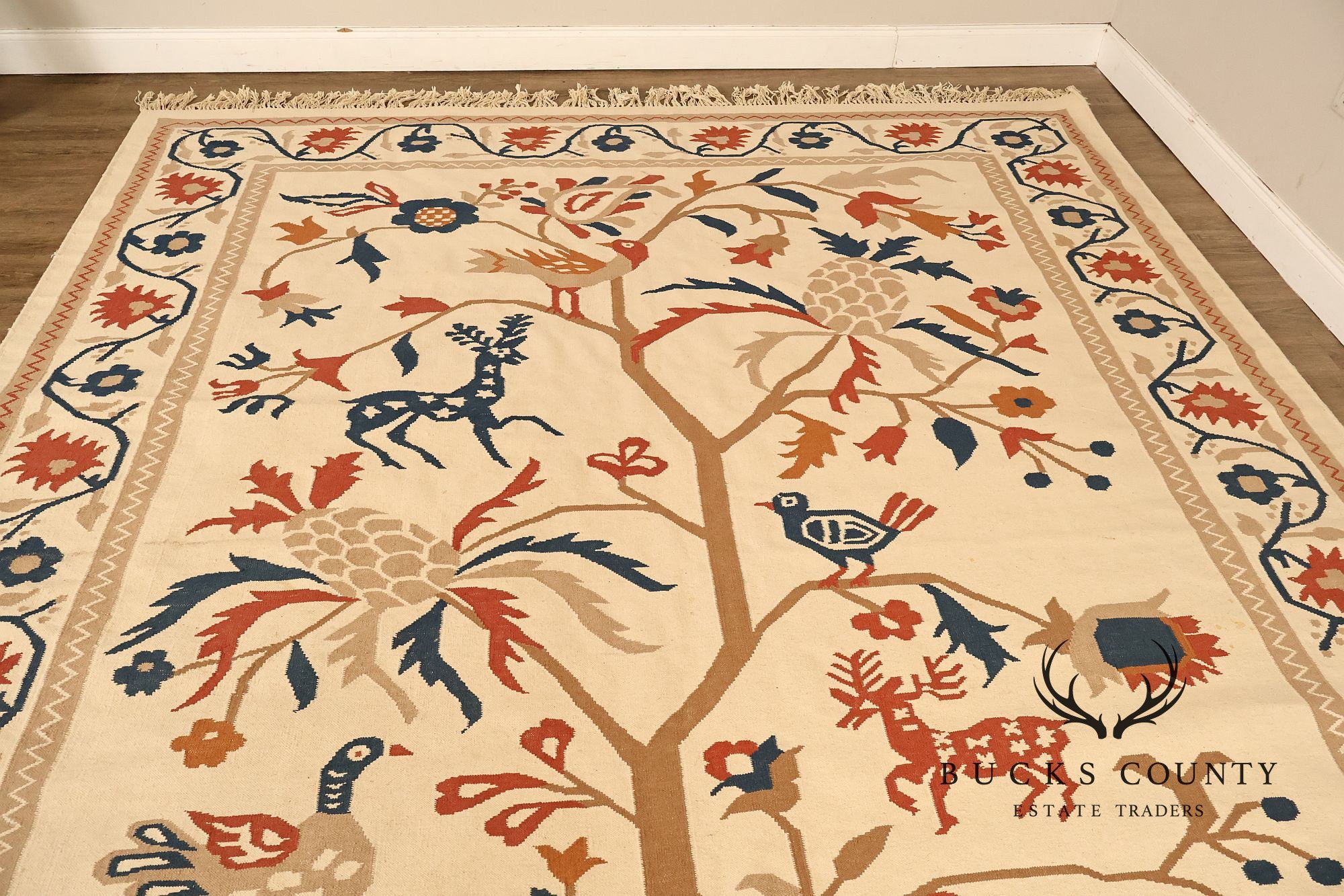 Capel Folk Art Style Tree of Life Area Rug